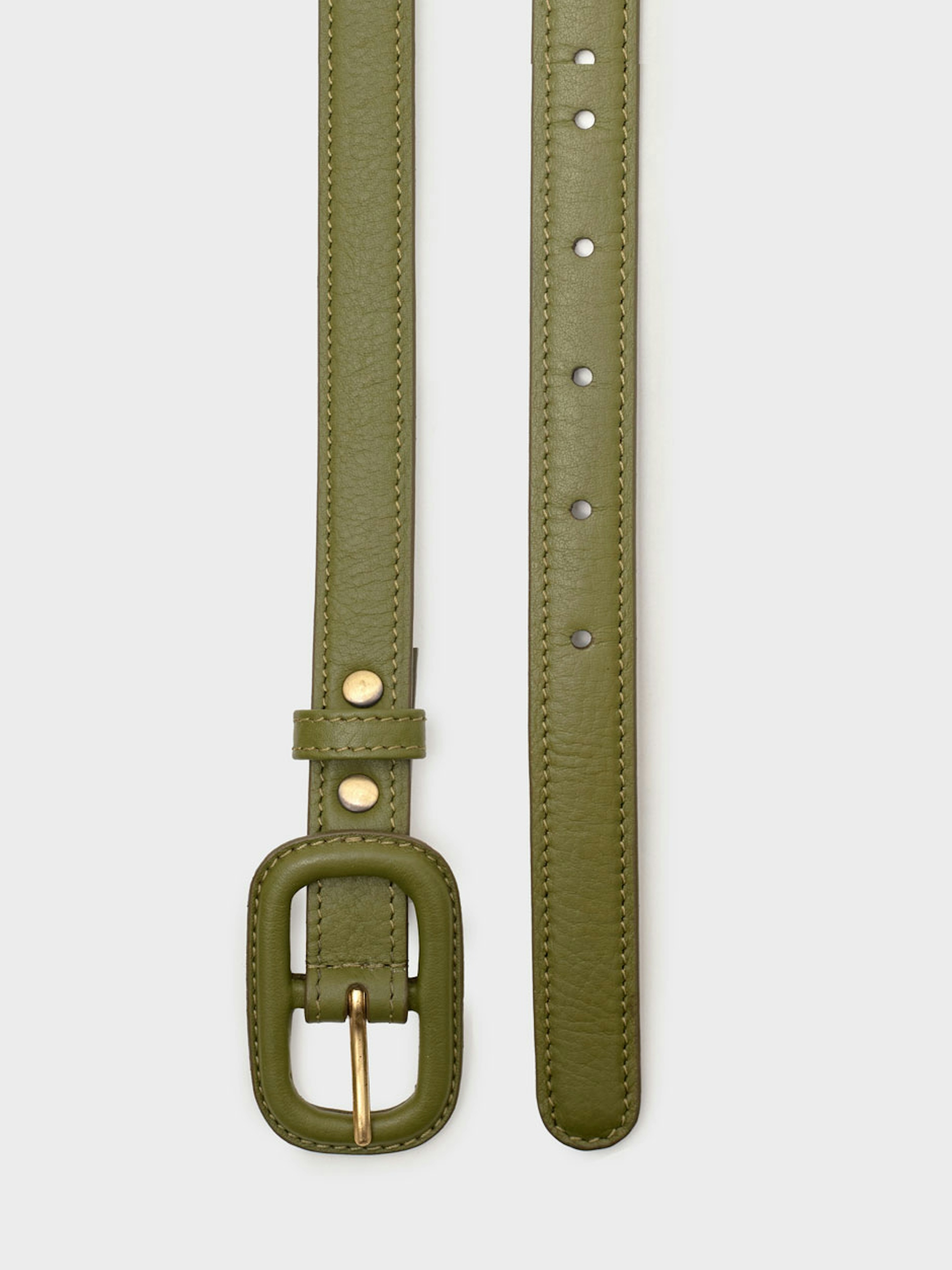 Leather belt with buckle 2