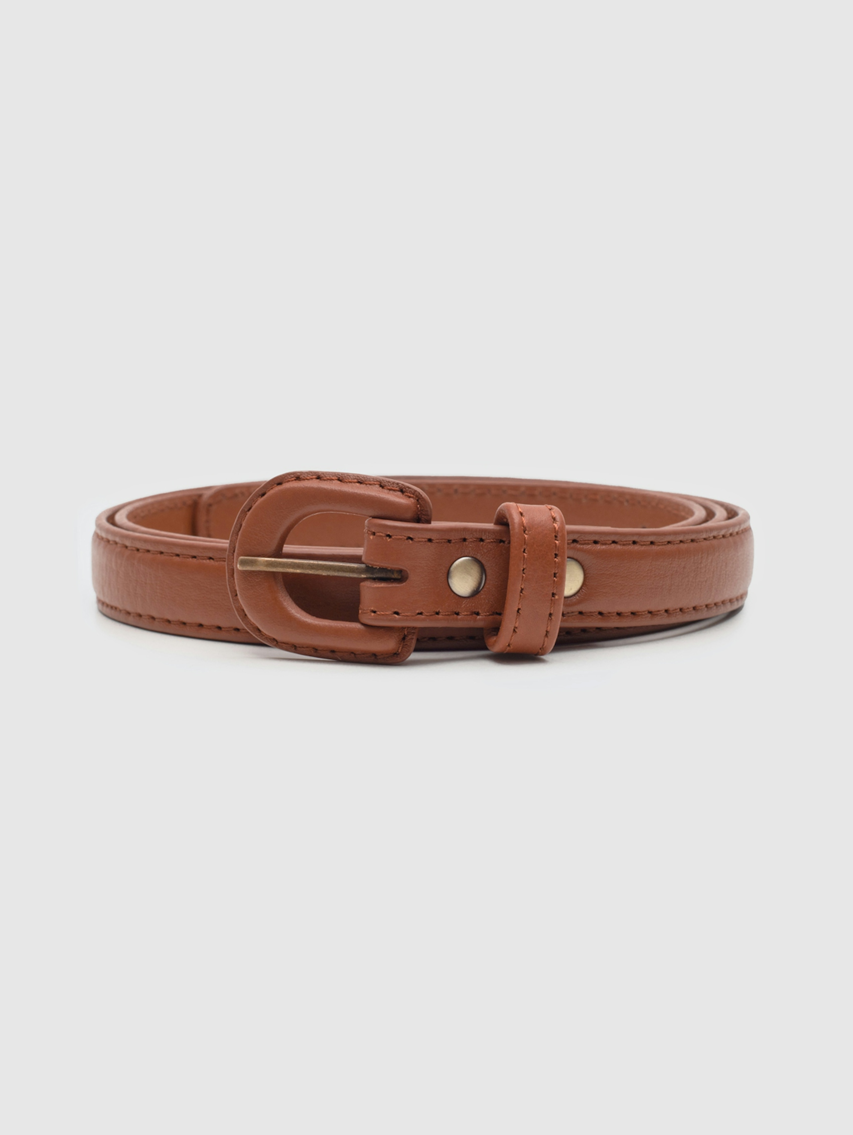 Coloured leather belt