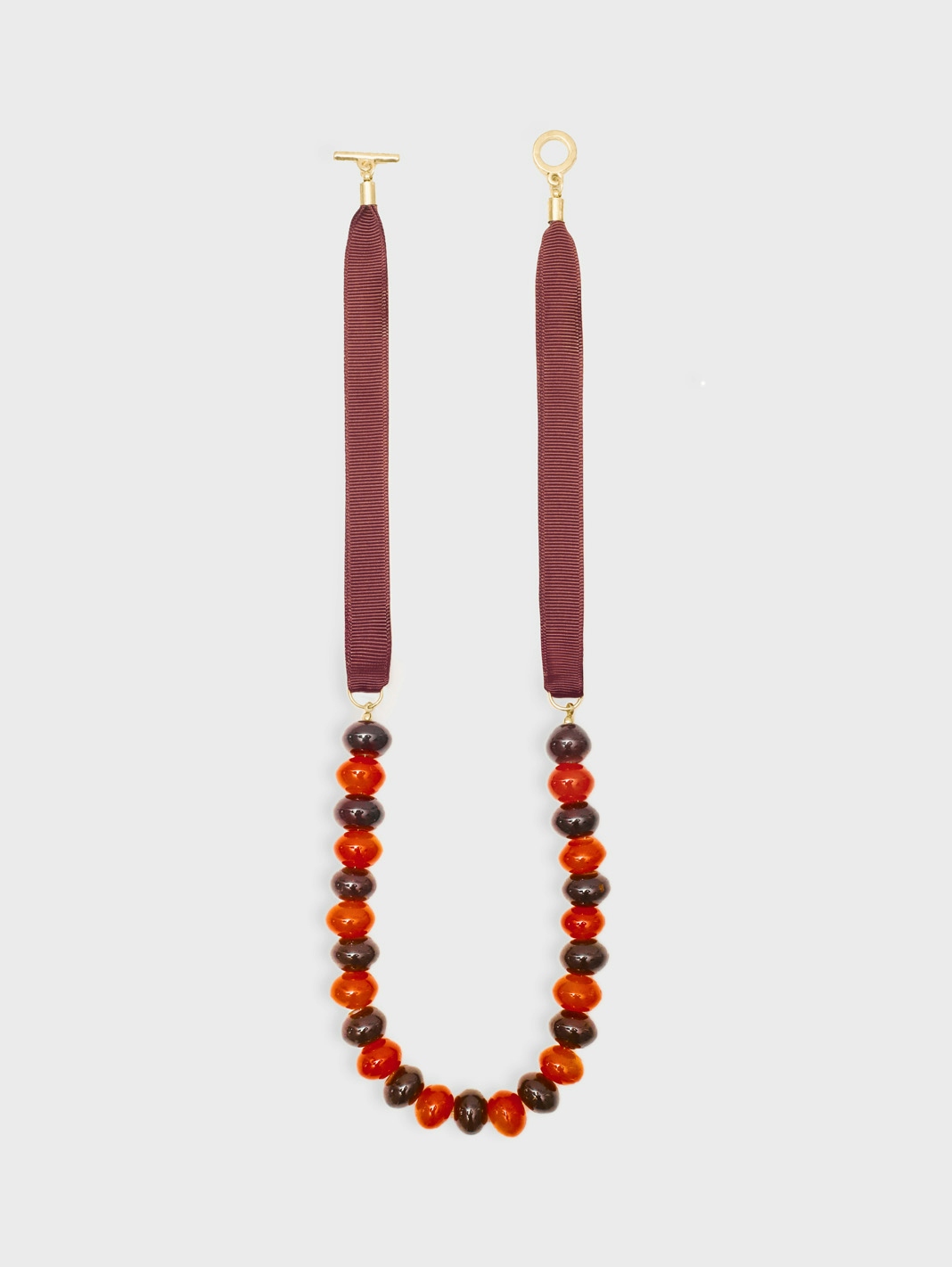 Collier bicolore ruban