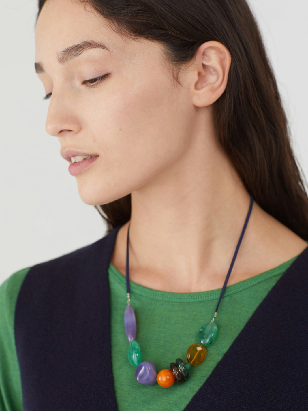 Multicolor stones necklace