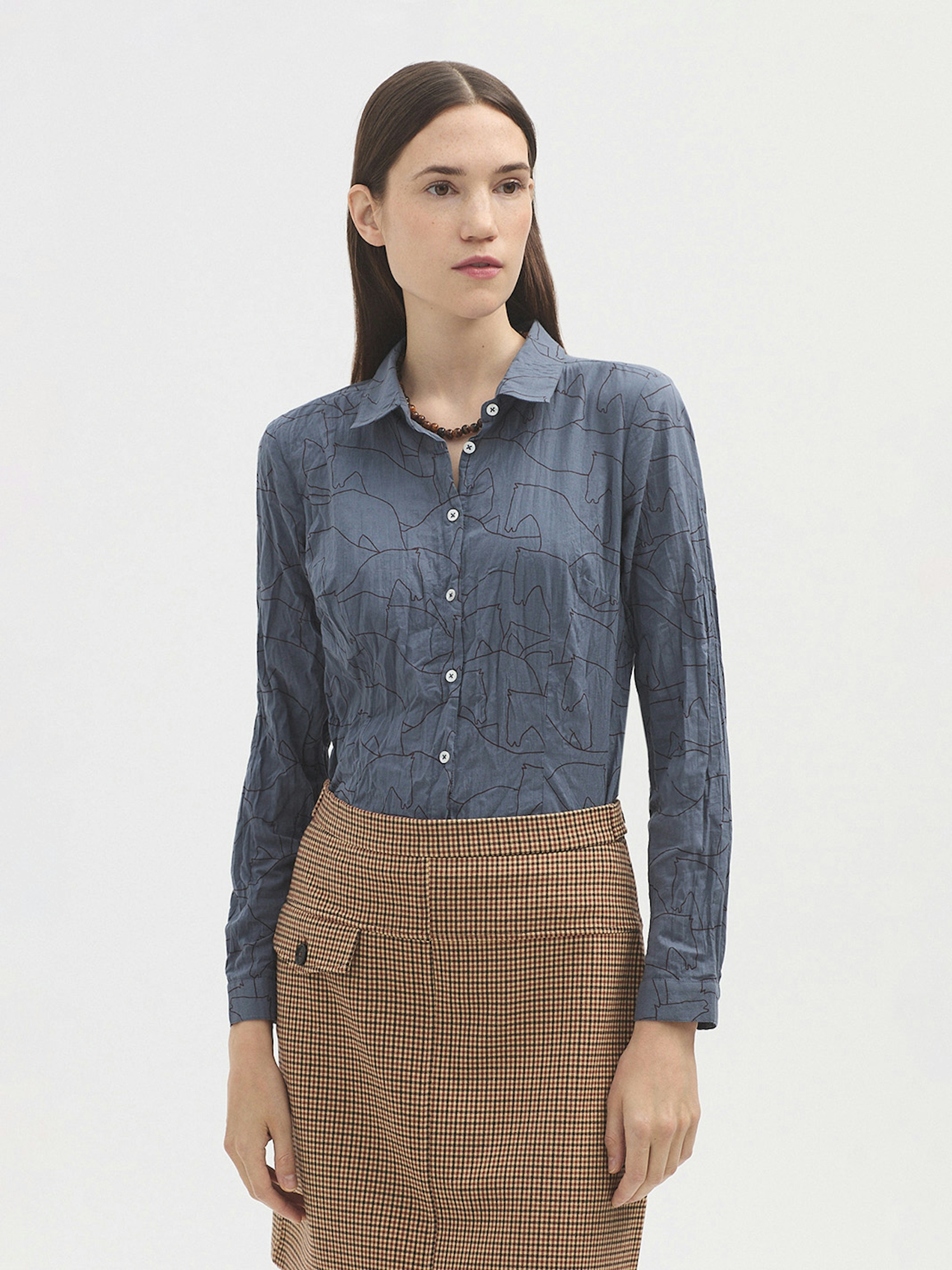 Houndstooth mini skirt 1