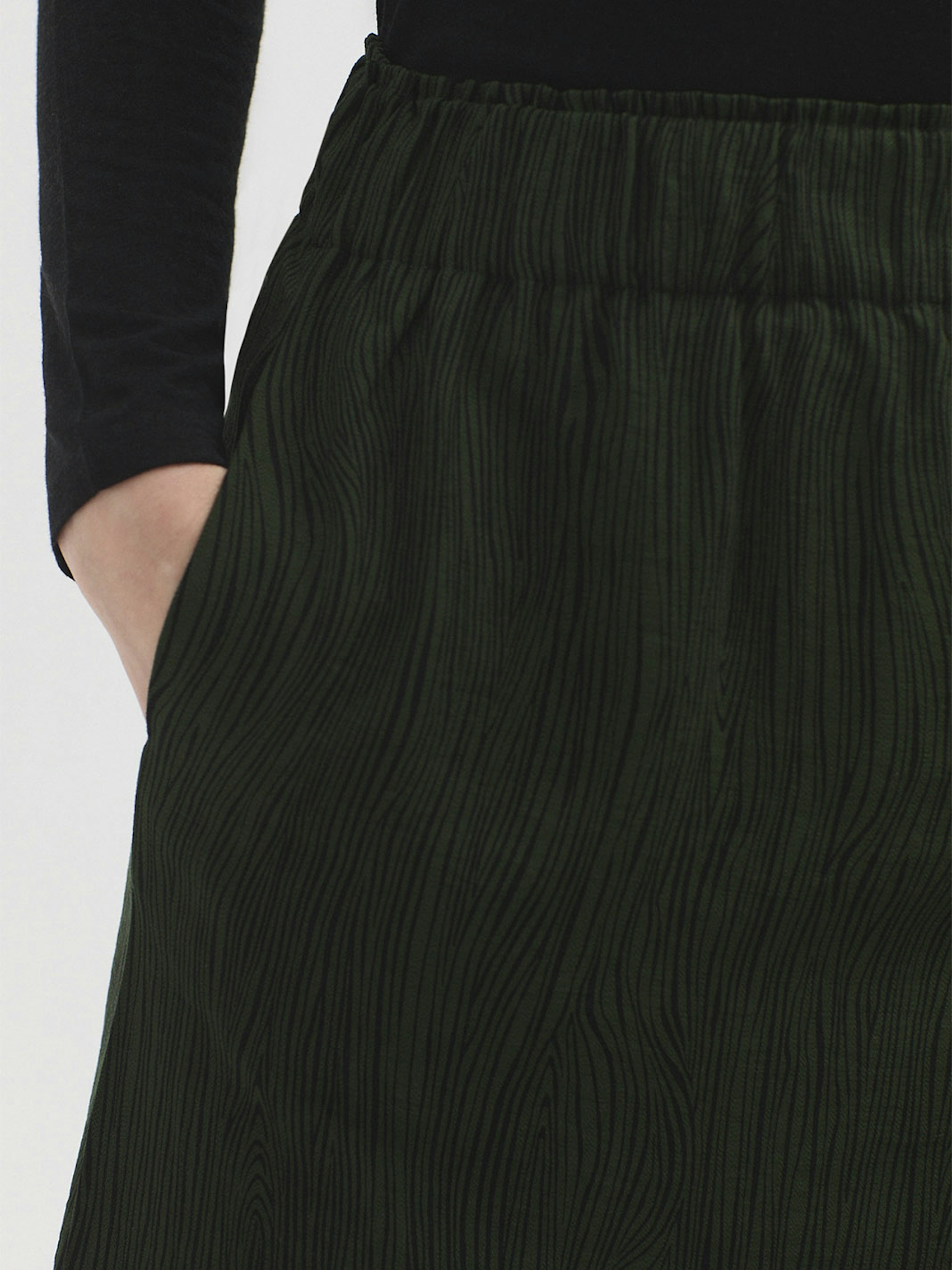 Woodgrain viscose midi skirt