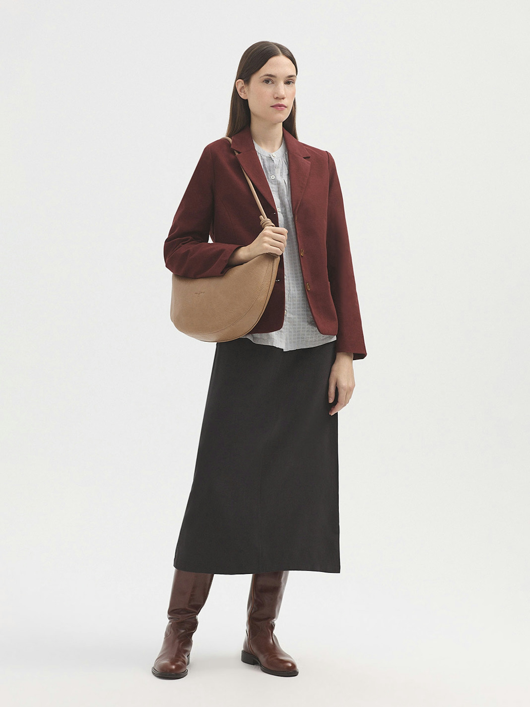 Jupe mi-longue viscose 0