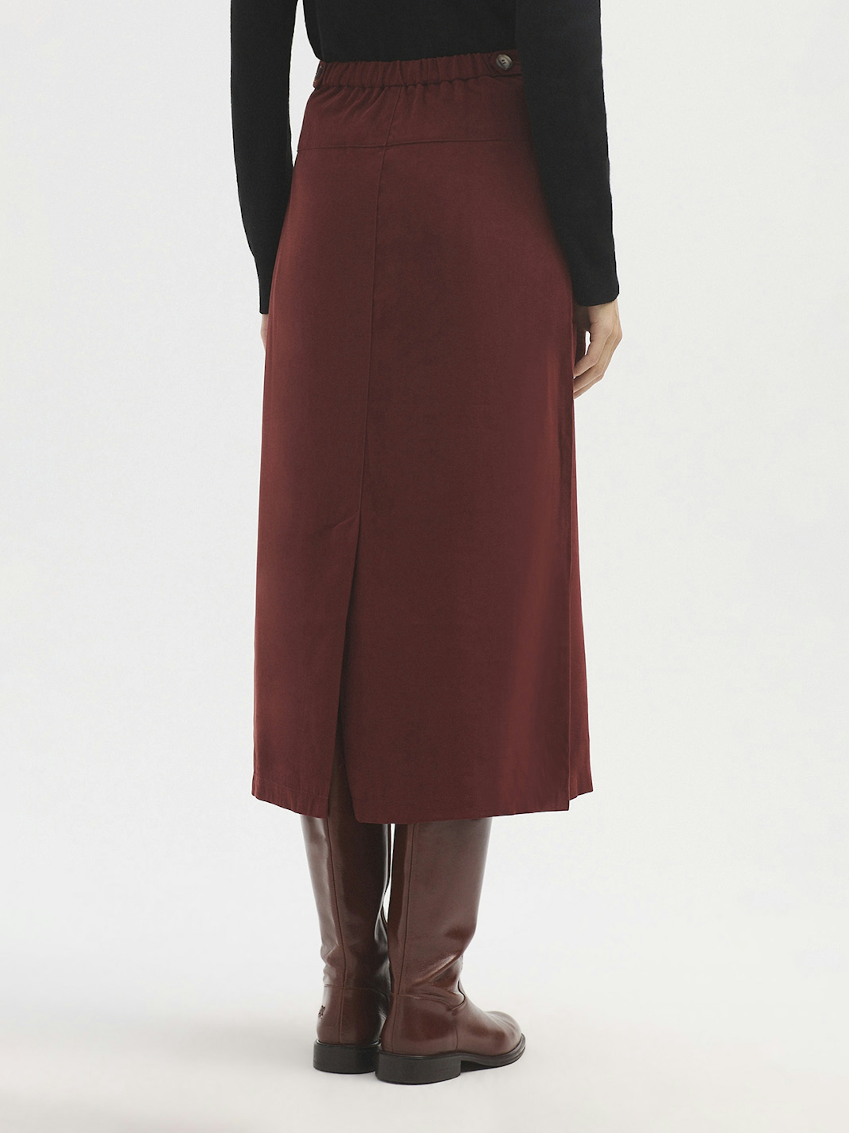 Falda midi viscosa
