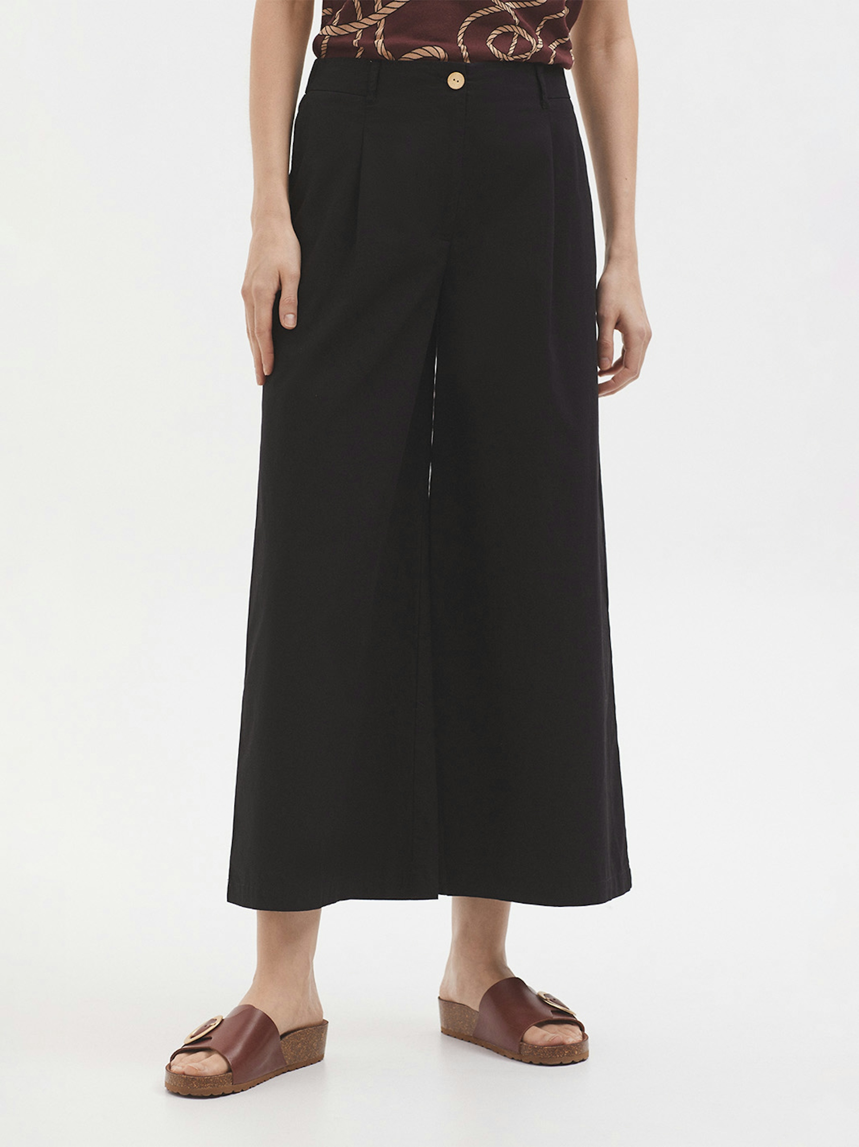 Jupe pantalon popeline