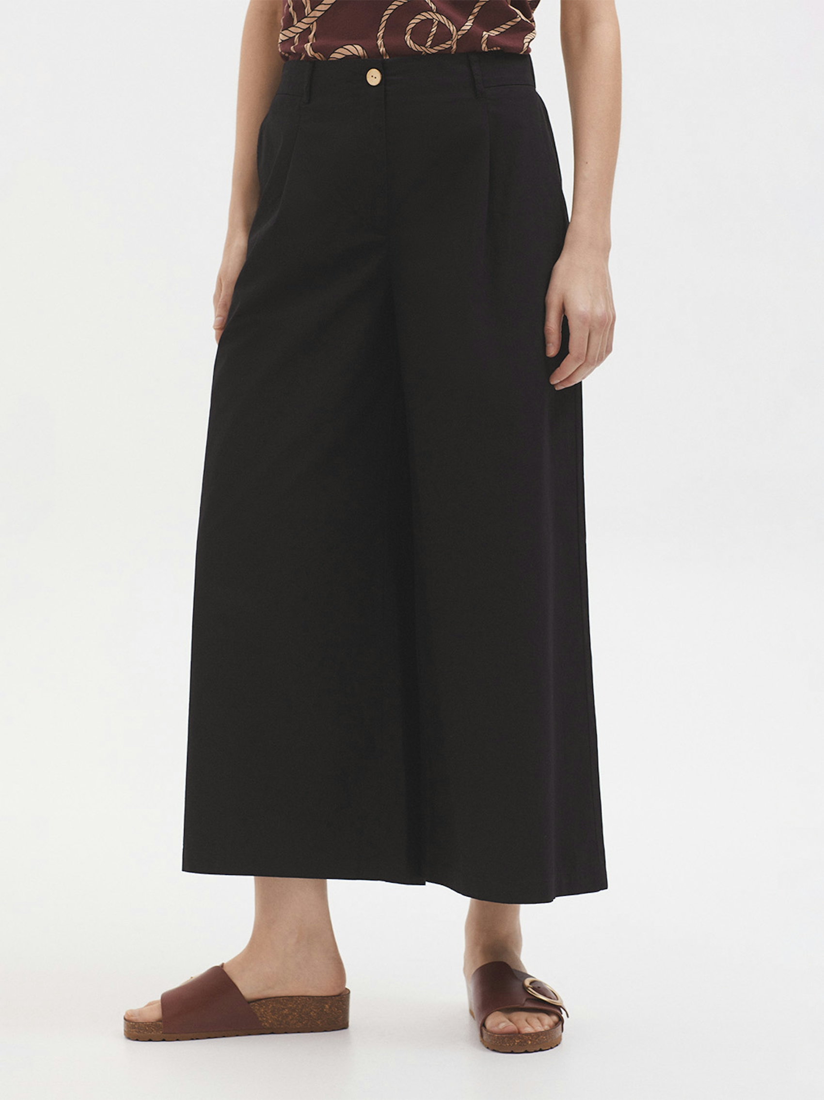 Jupe pantalon popeline