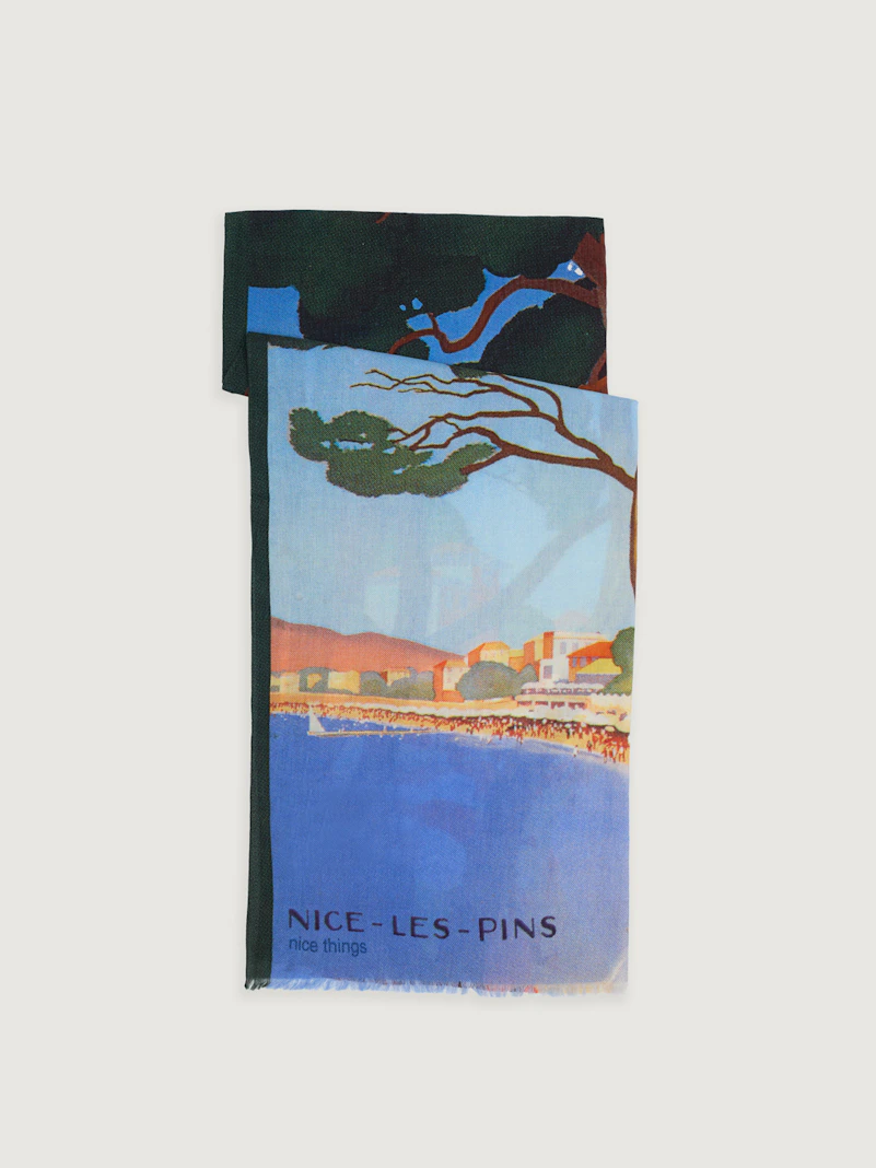 Foulard en voile de coton Nice Les Pins