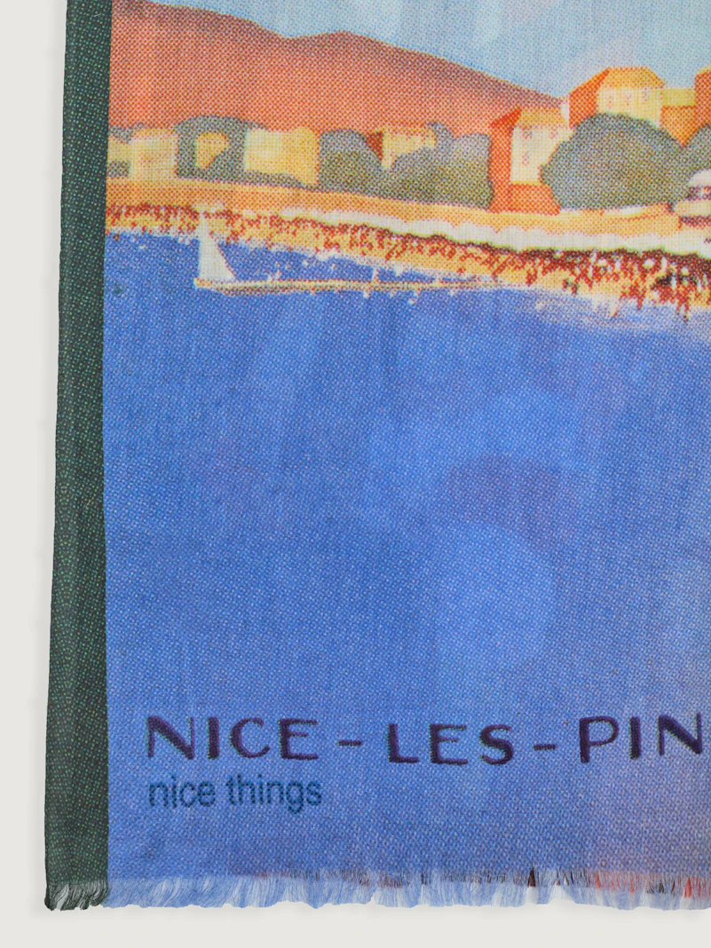 Foulard en voile de coton Nice Les Pins