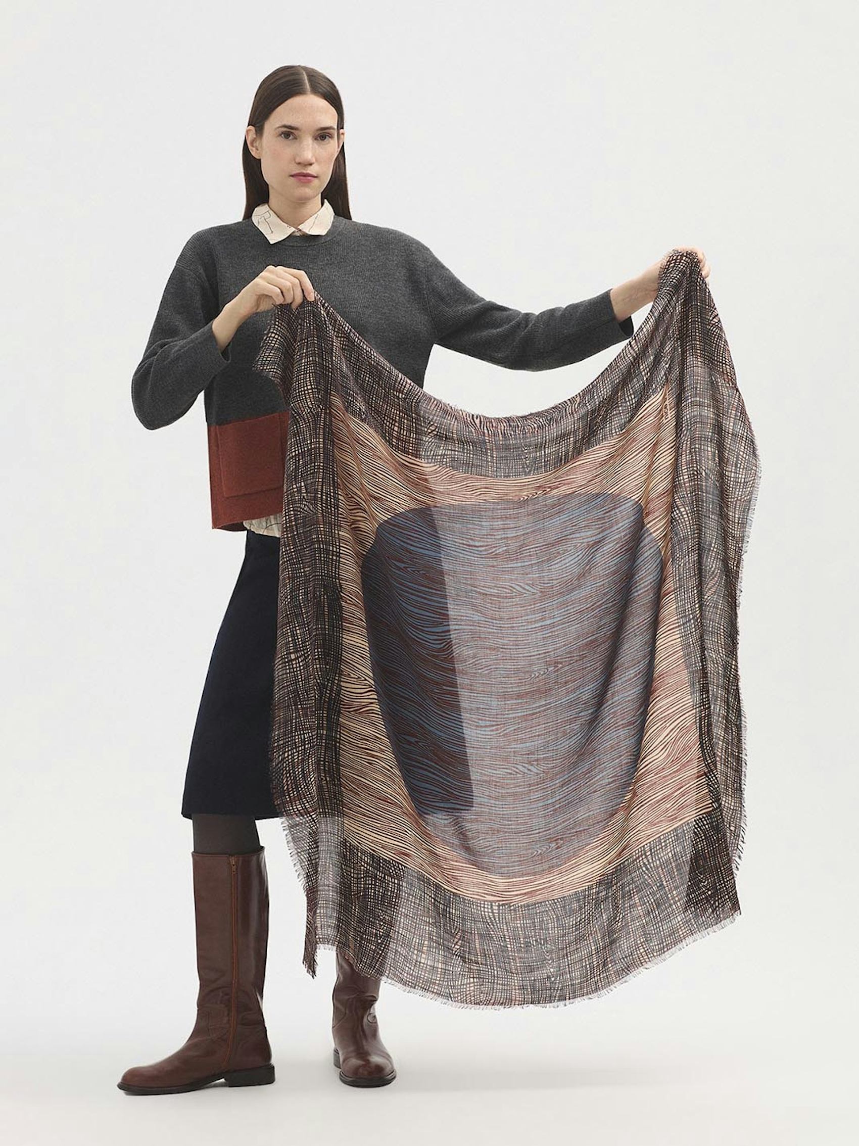 Woodgrain Dot foulard 1