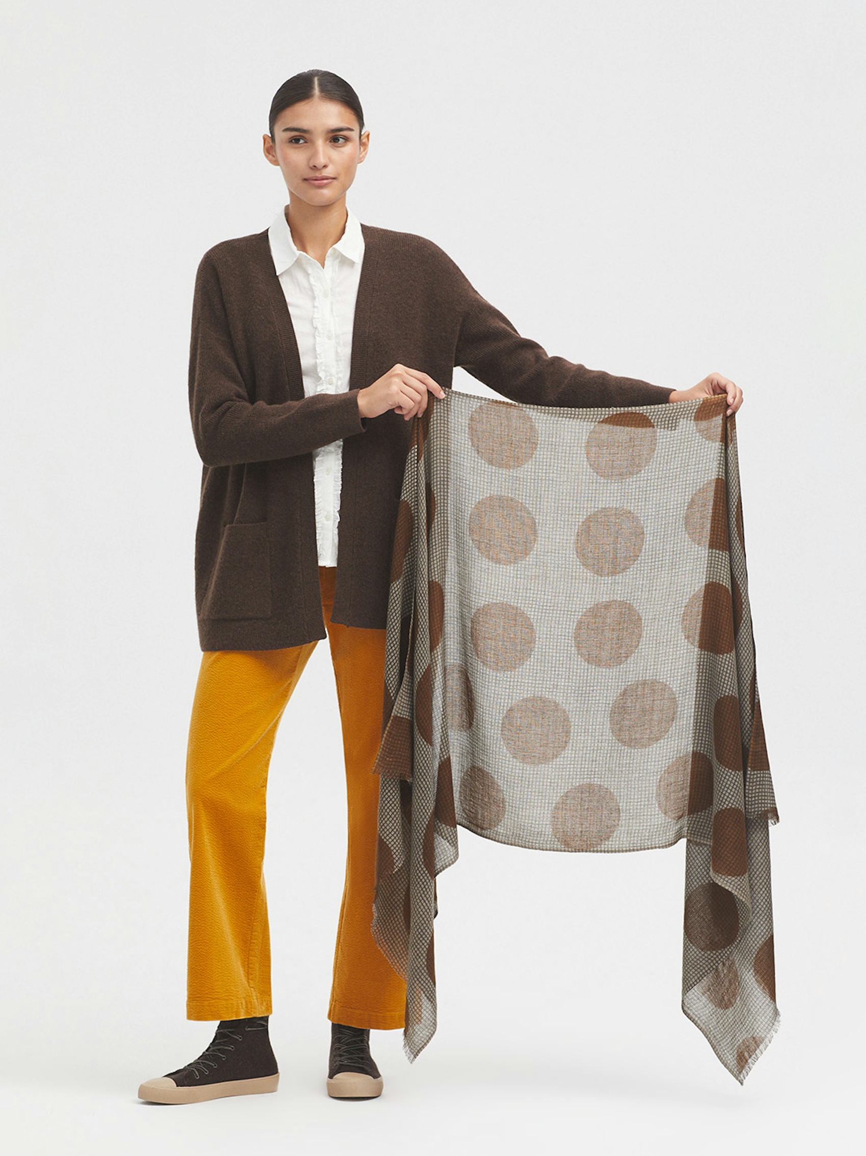 Foulard à carreaux et pois