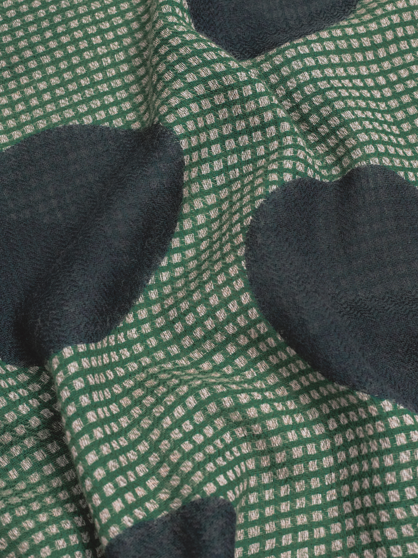 Polka dot checked foulard