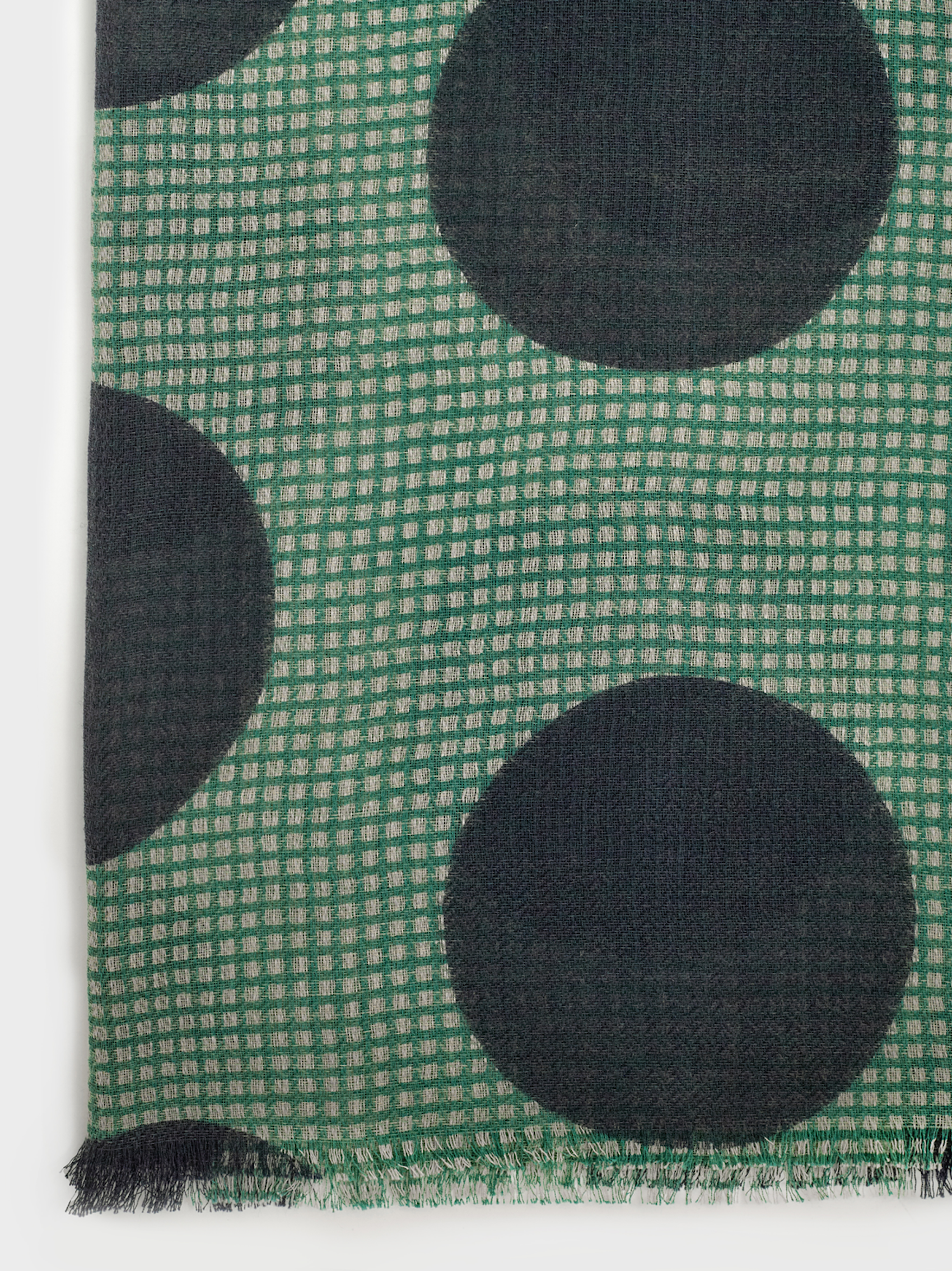 Polka dot checked foulard