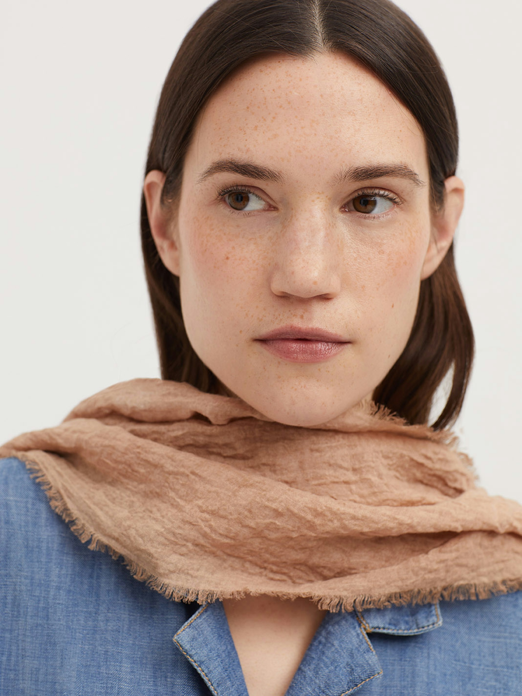 Foulard tinta unita lavato