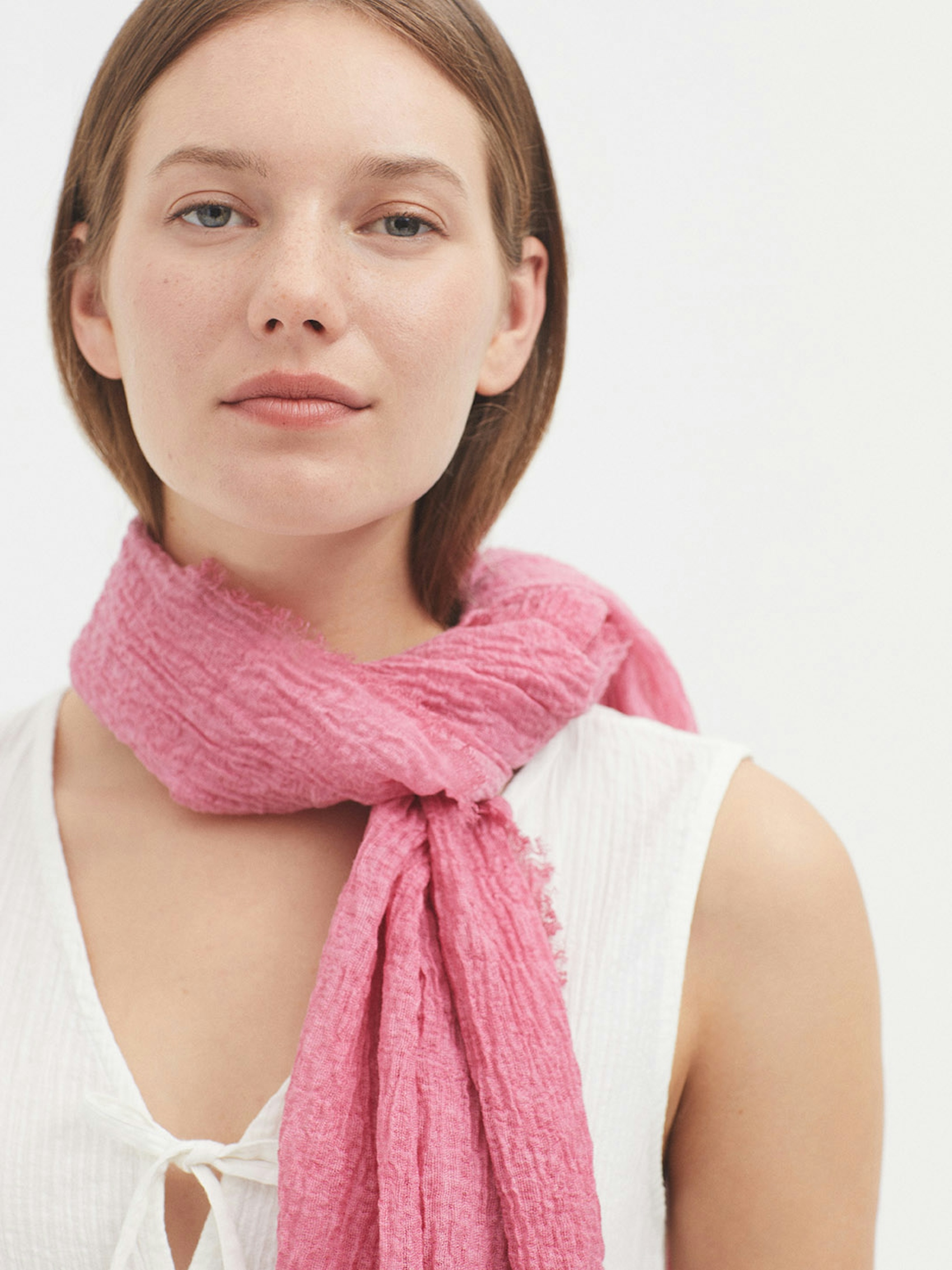 Foulard tinta unita lavato