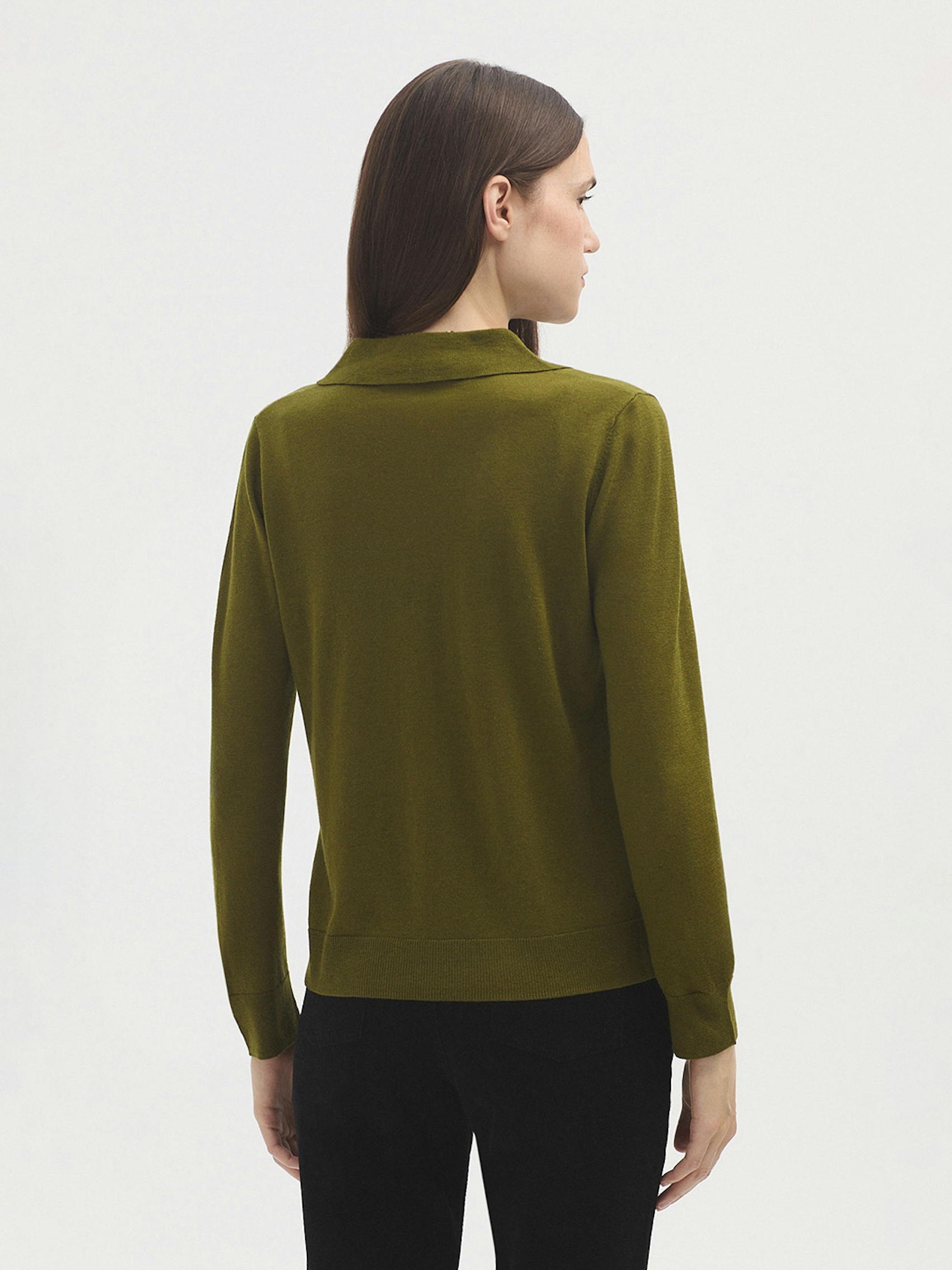 Wool jumper with splits