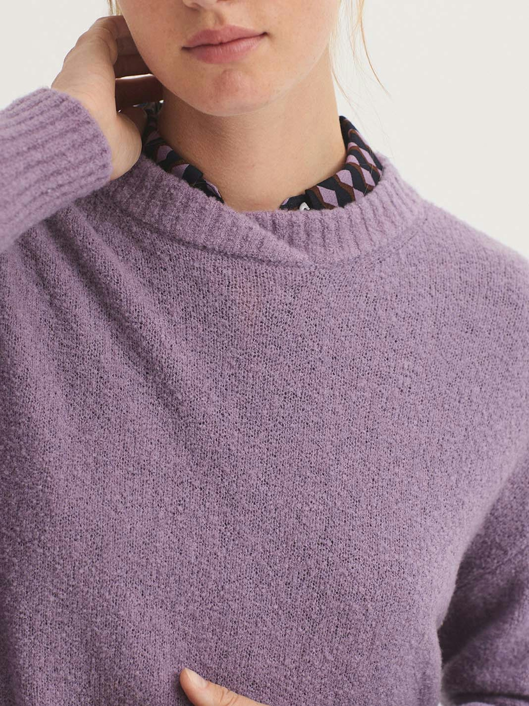 Basic bouclé wool jumper