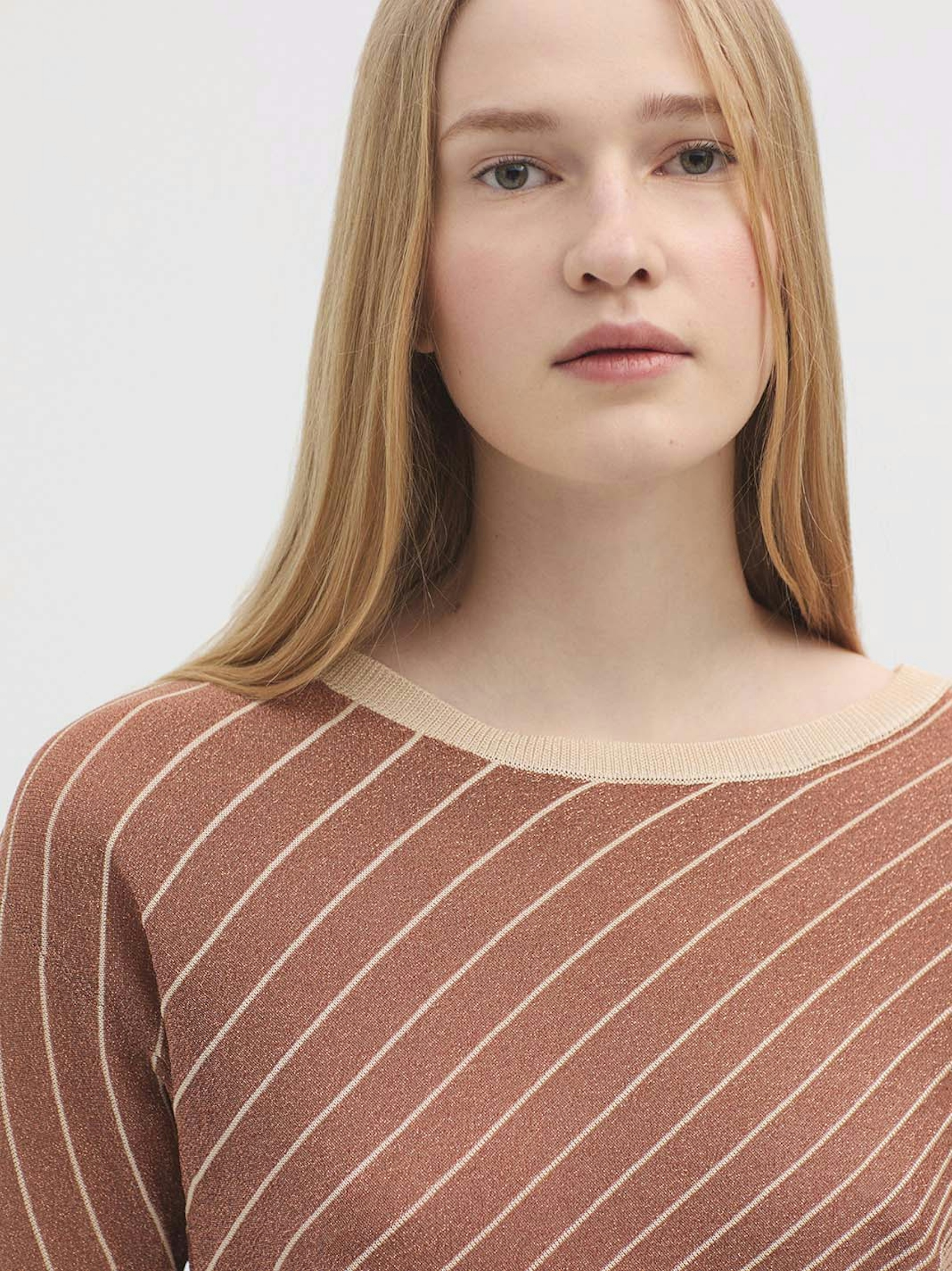 Striped boat lurex jumper