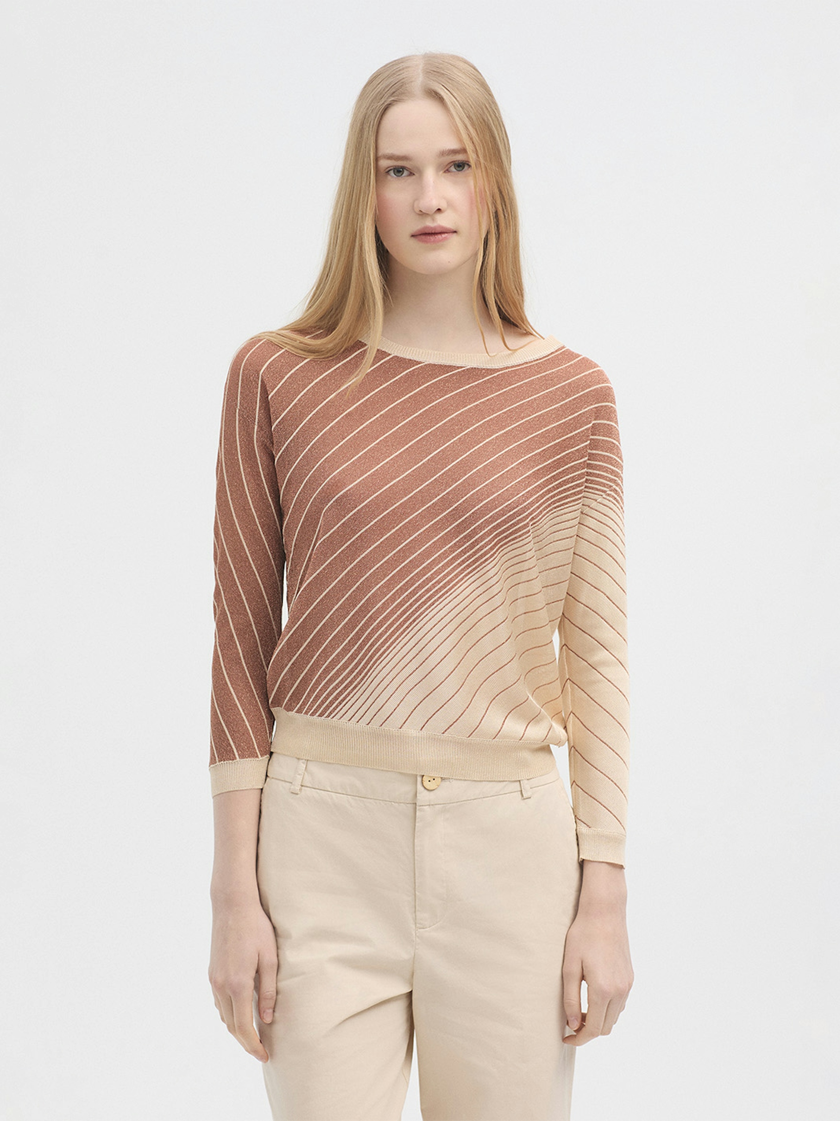 Striped boat lurex jumper