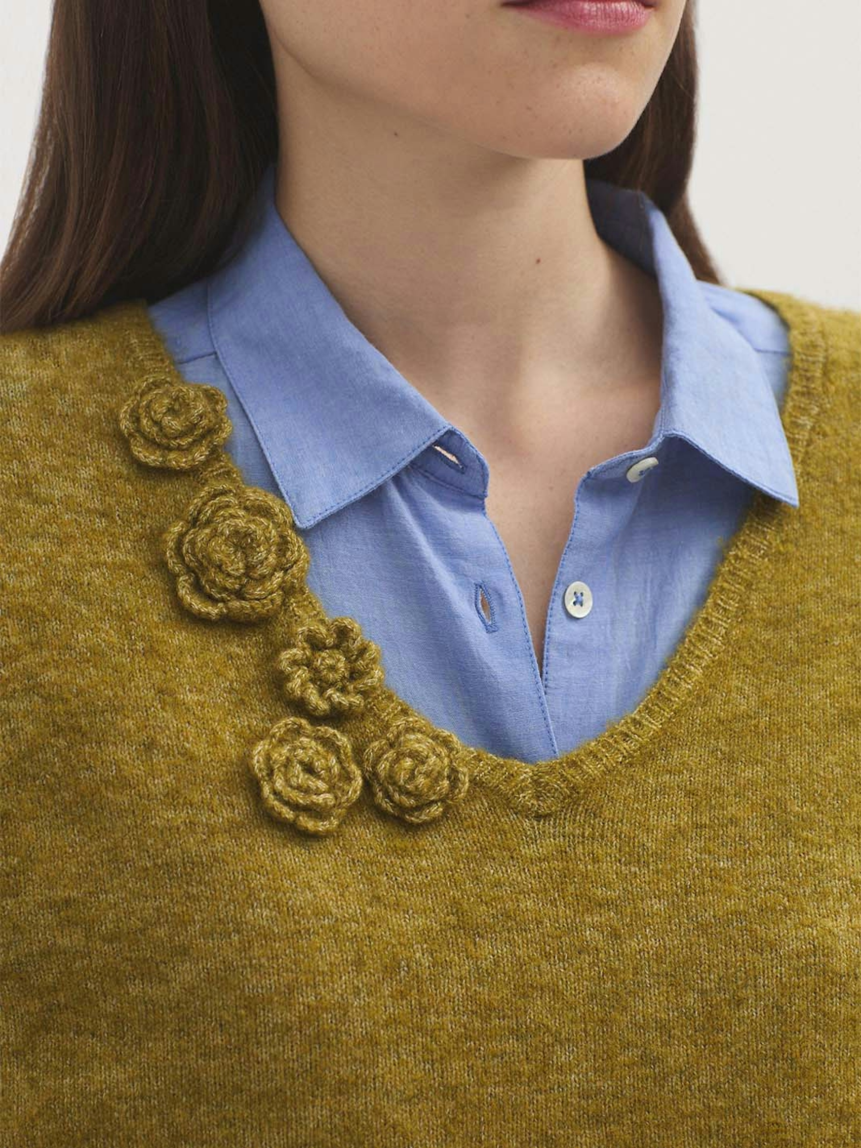 Jersey bordado flores crochet 4