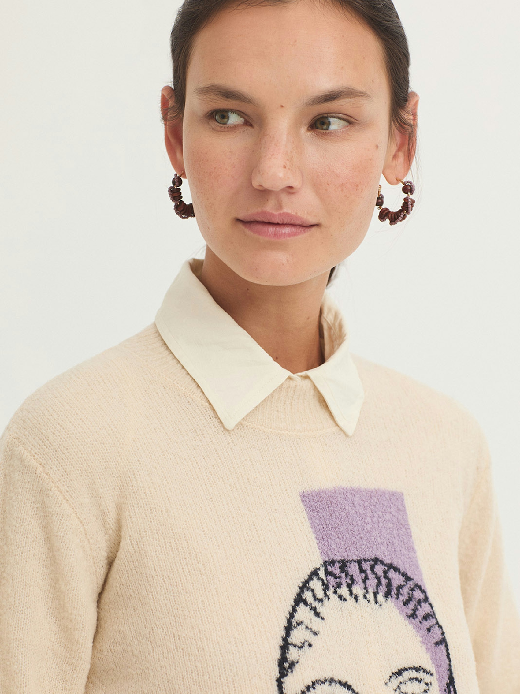 Bouclé wool jumper 1