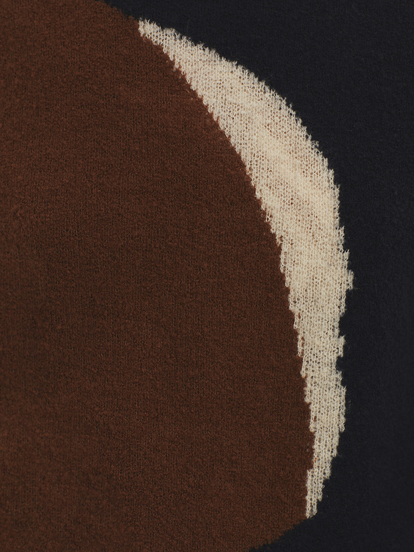 Two-tone bouclé wool jumper