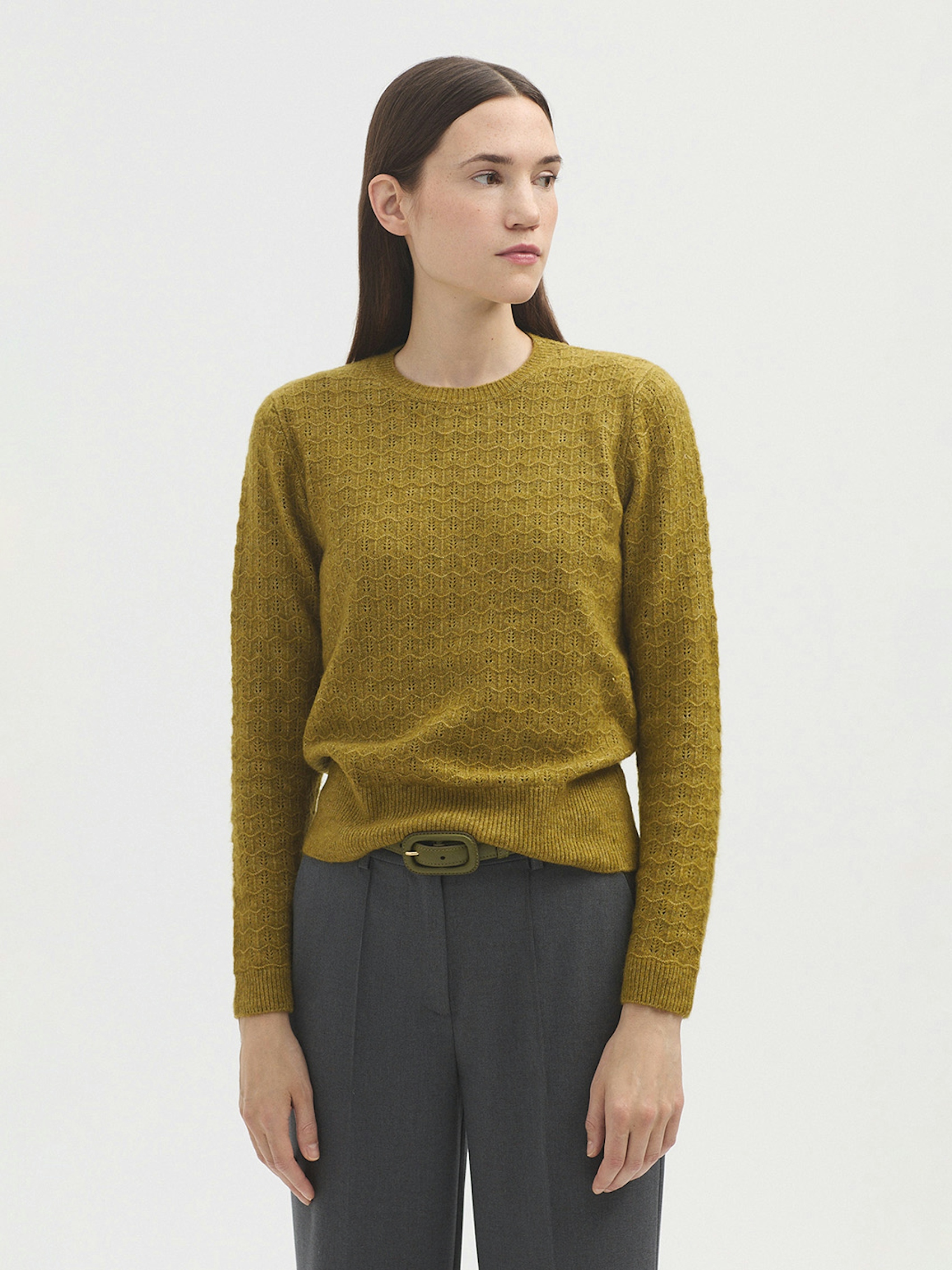 Openwork cashmere jumper