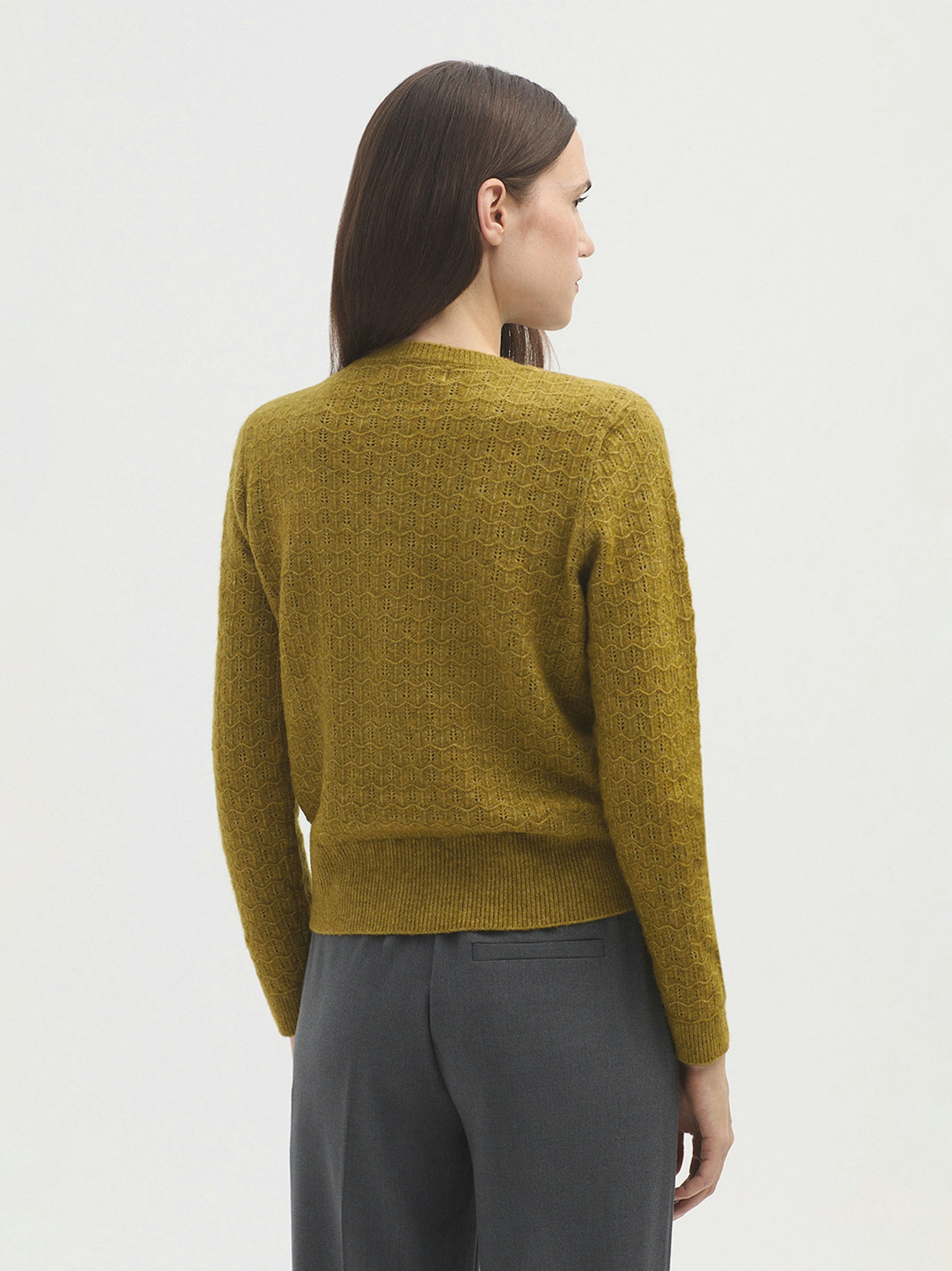 Openwork cashmere jumper