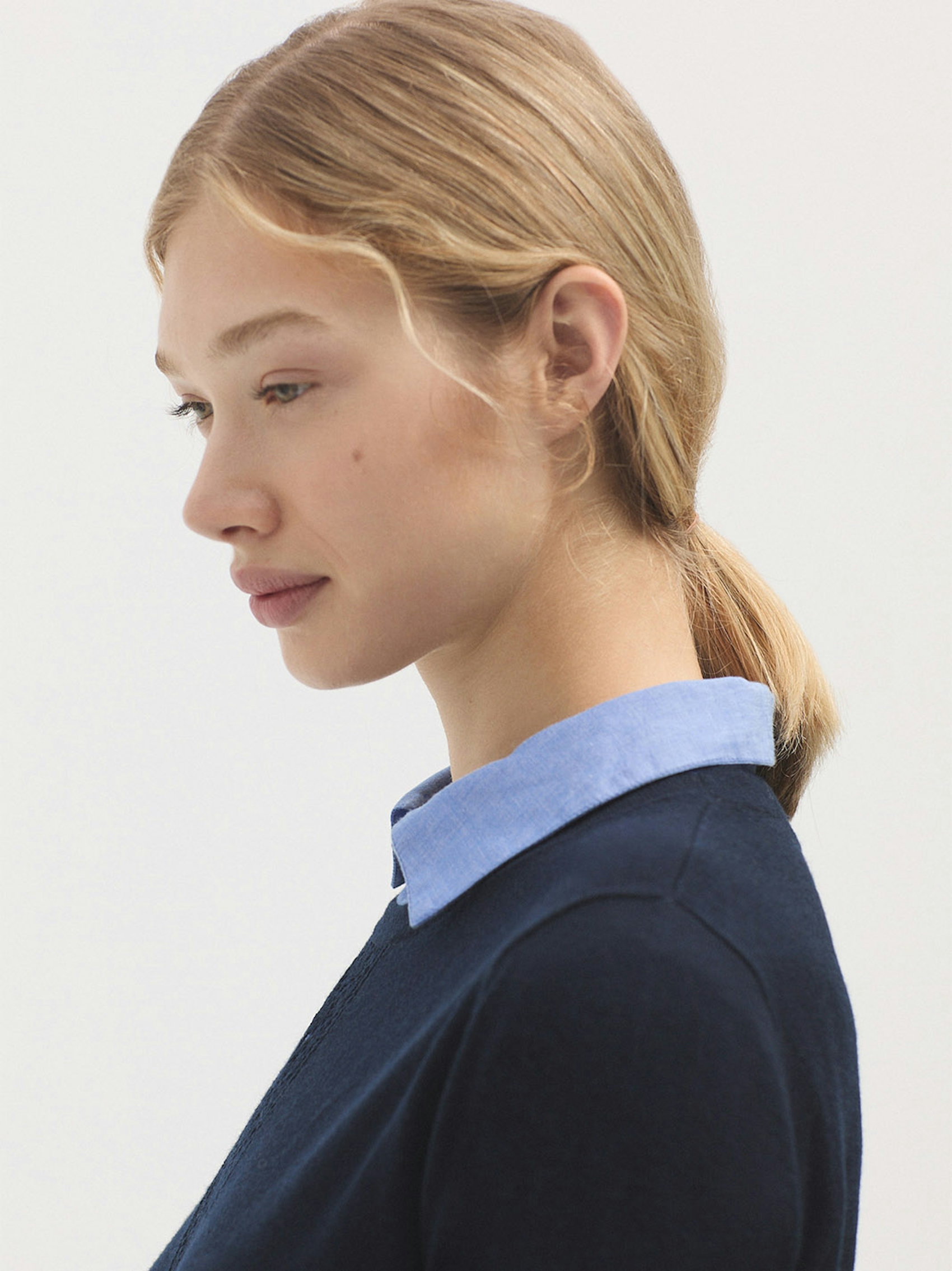 Openwork merino wool jumper
