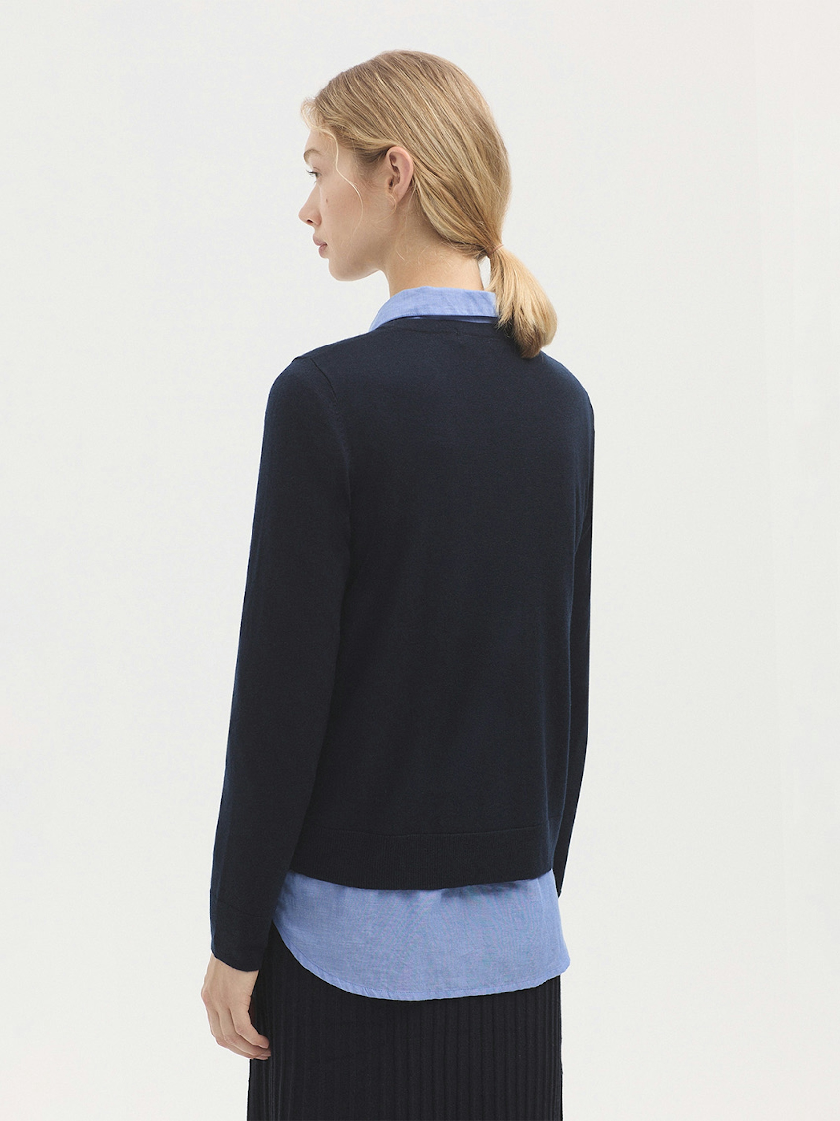 Openwork merino wool jumper