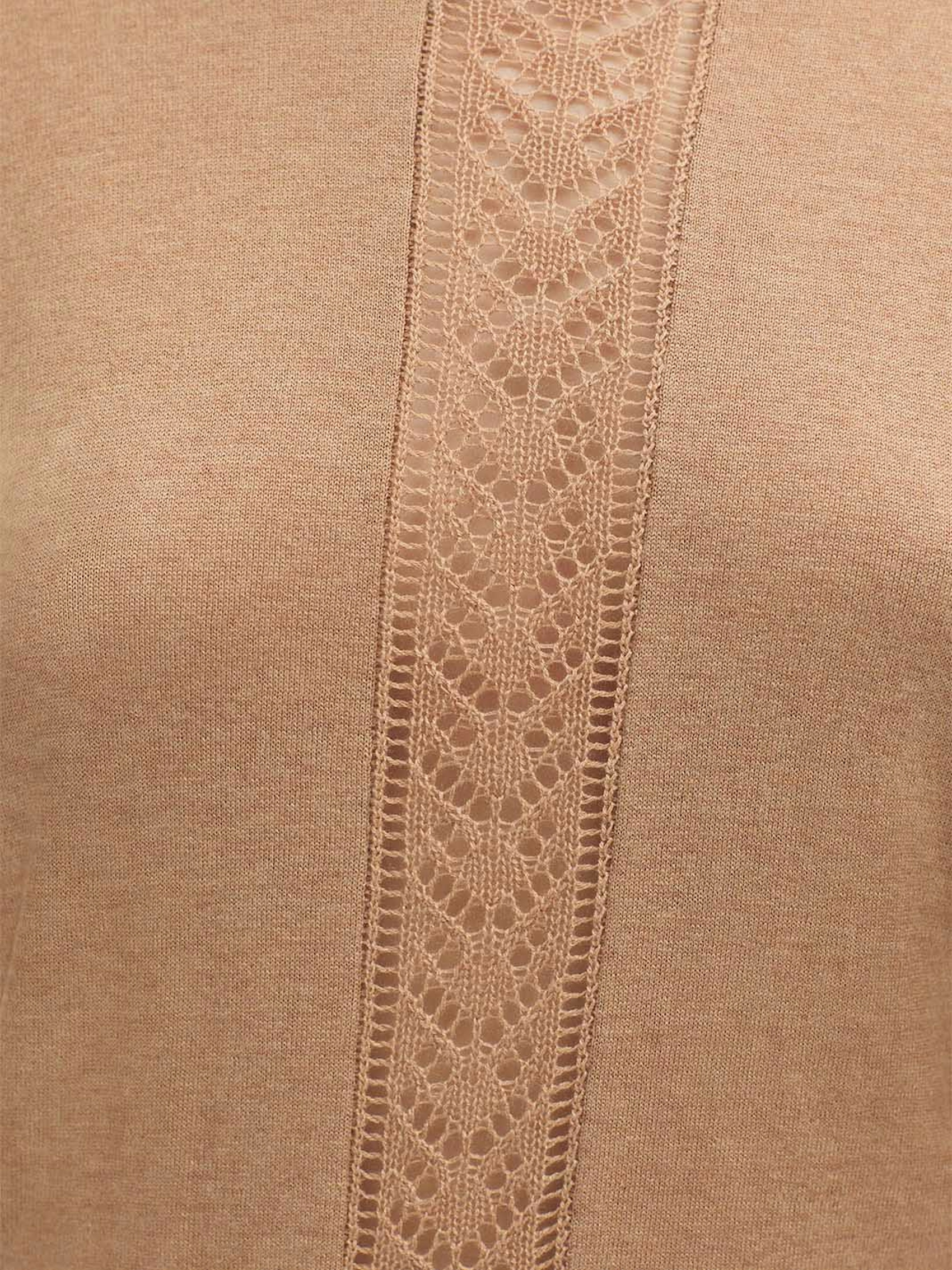 Openwork merino wool jumper