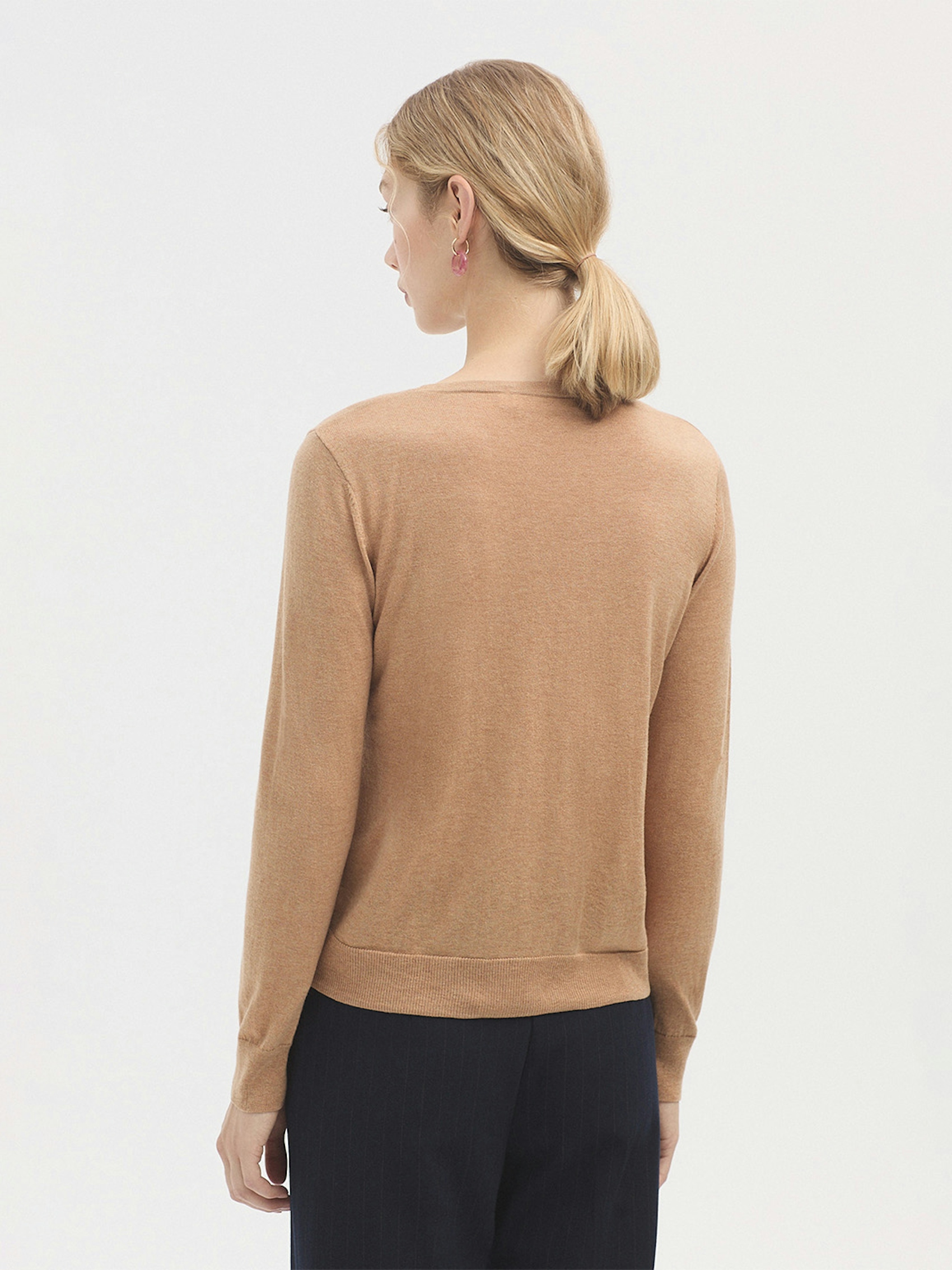 Openwork merino wool jumper