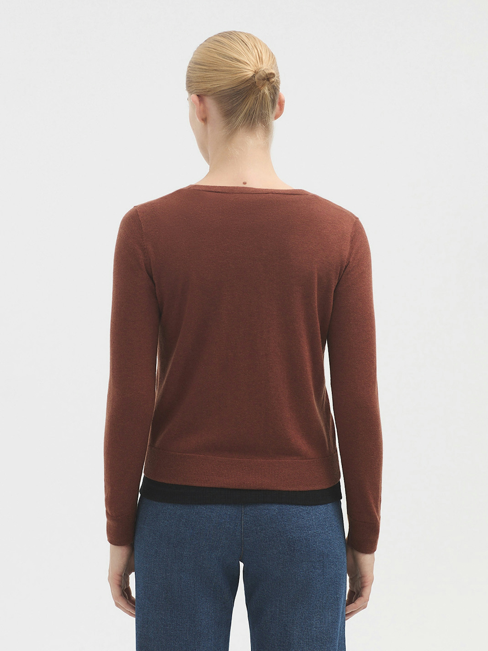 Openwork merino wool jumper