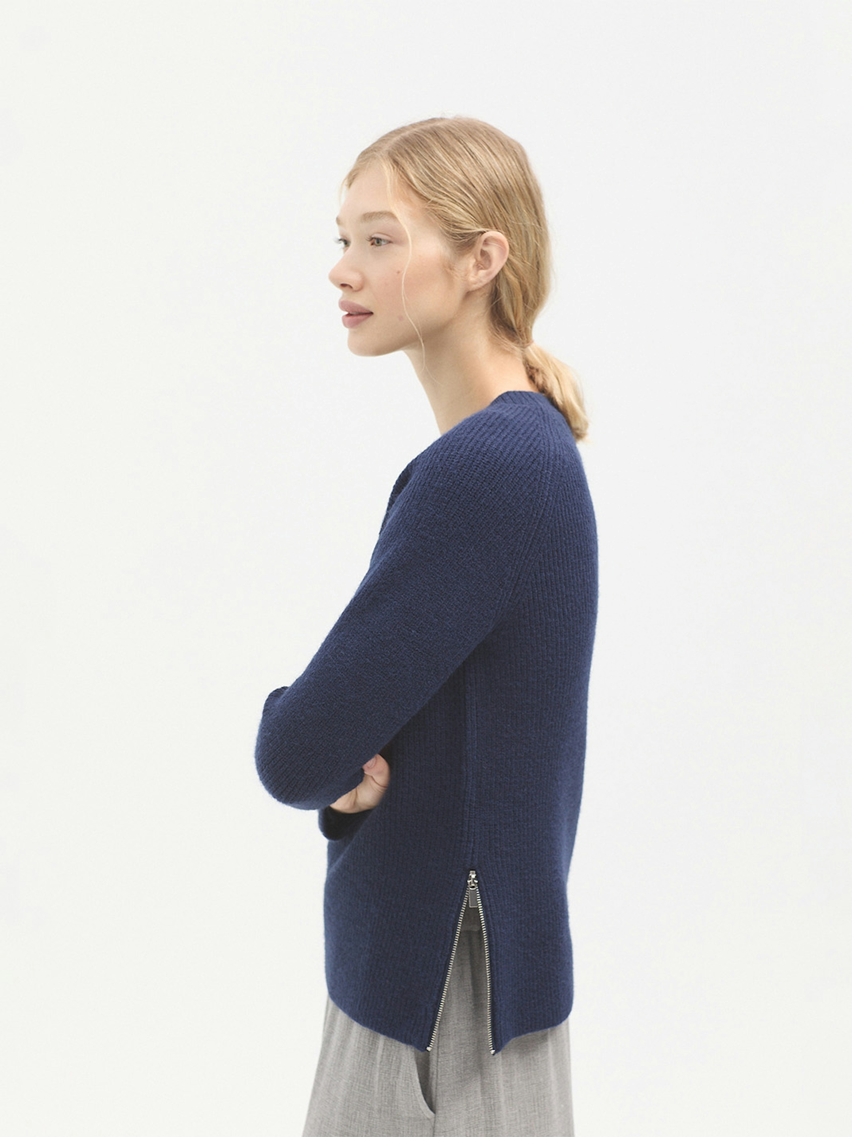 Side zip jumper