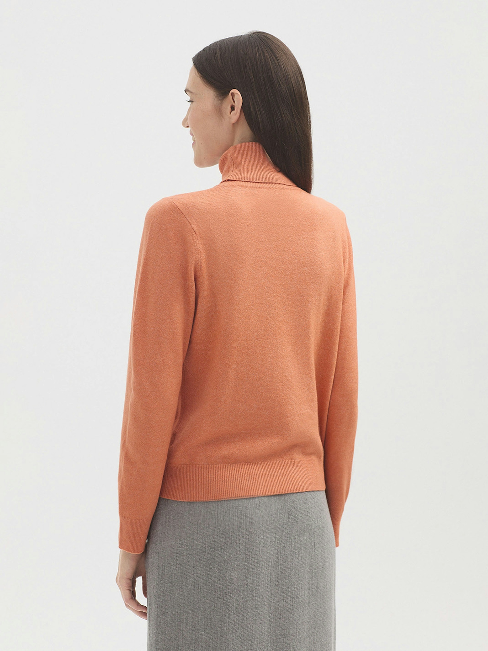 Openwork roll neck jumper