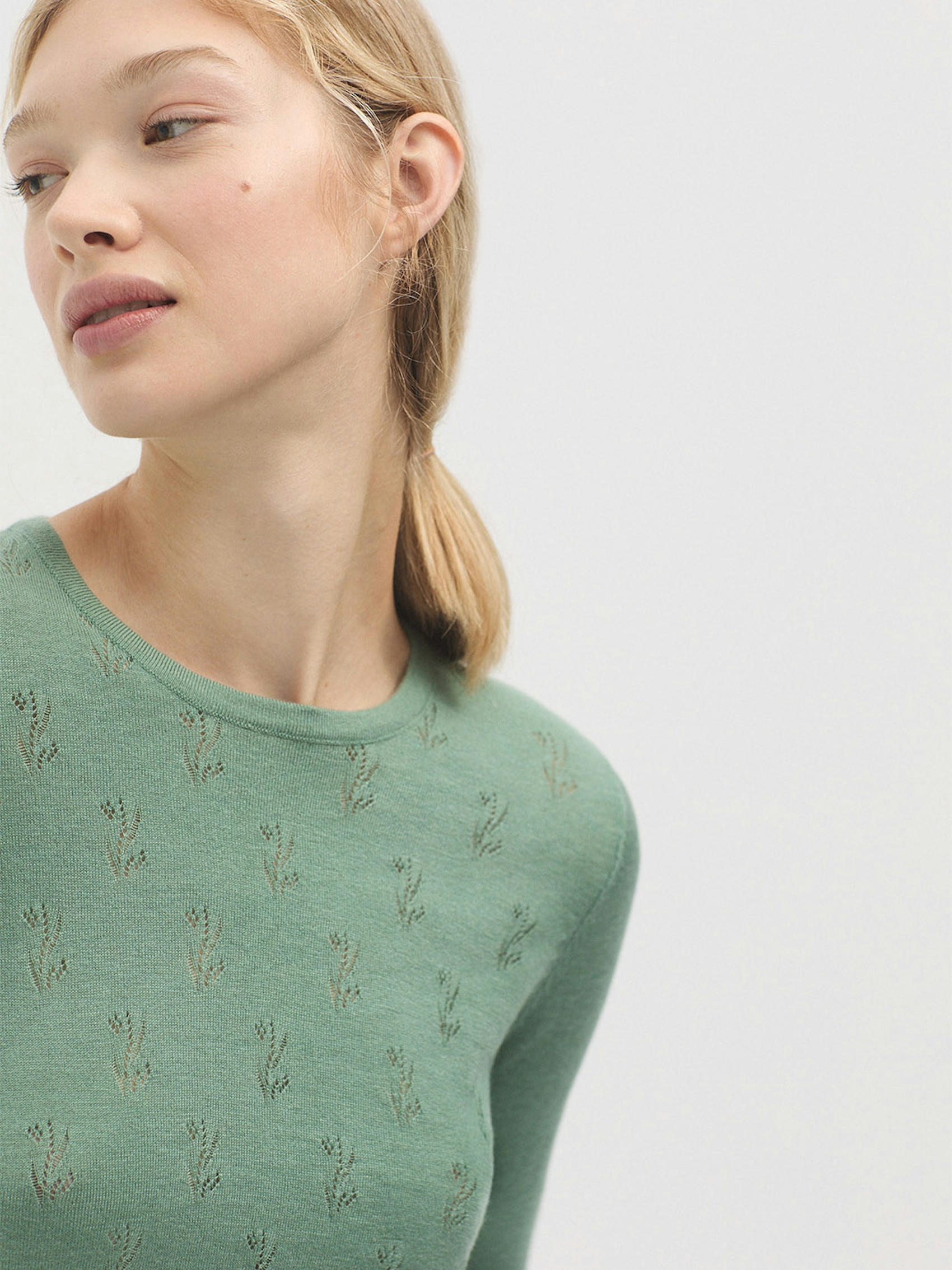 Openwork detailing jumper