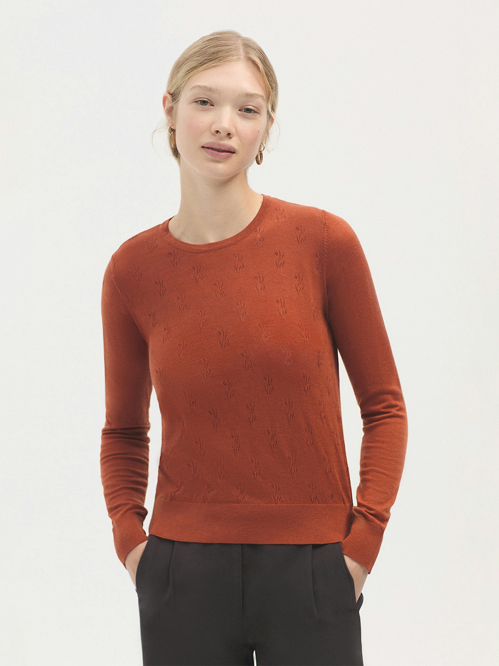 Openwork detailing jumper