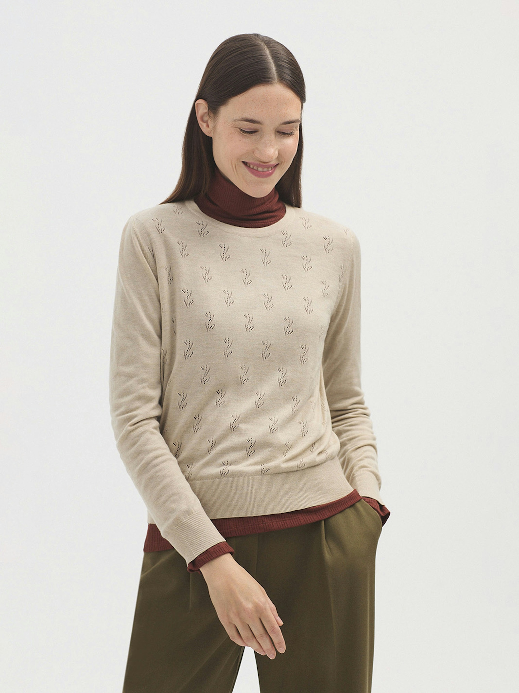 Openwork detailing jumper