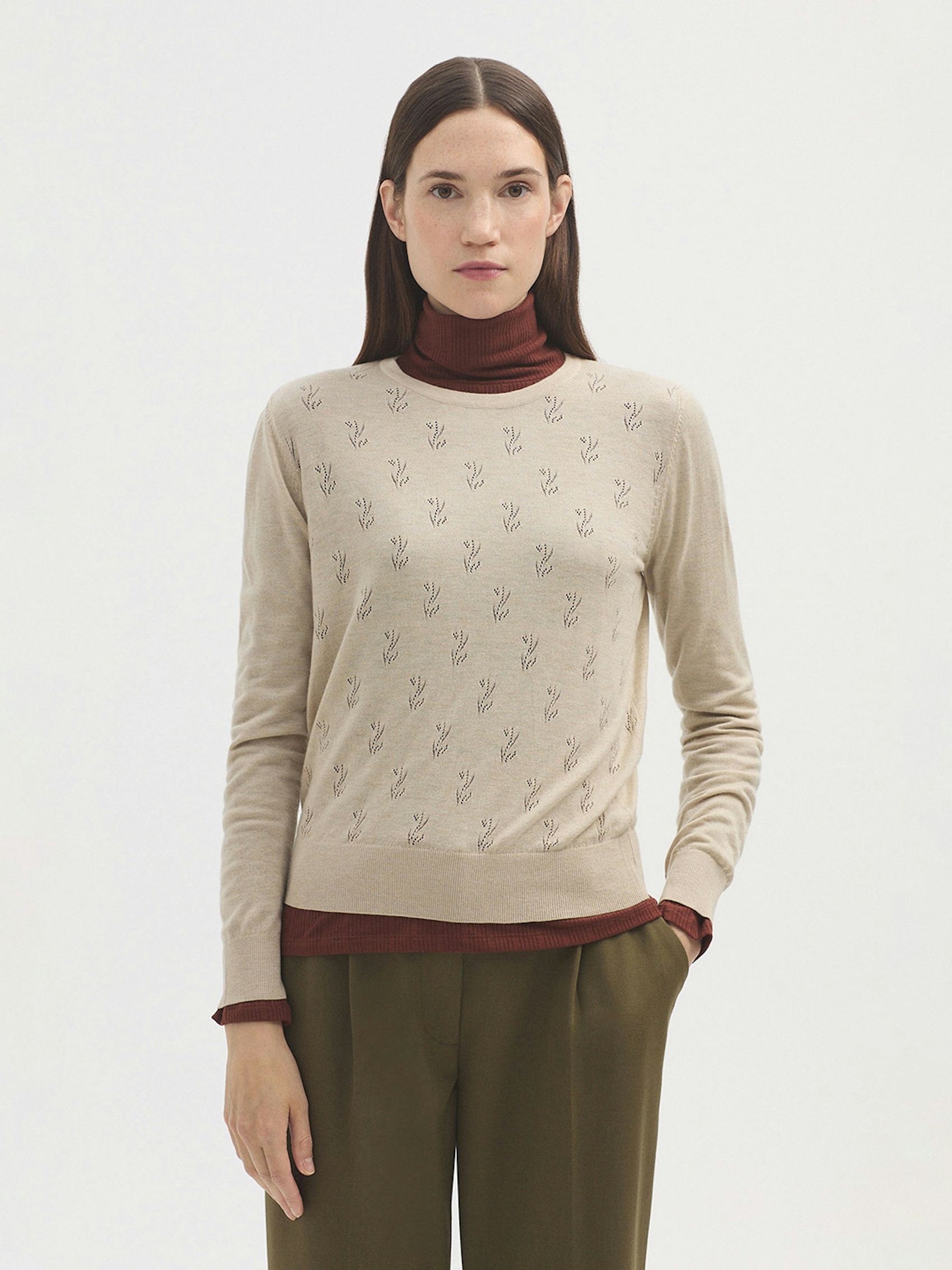 Openwork detailing jumper