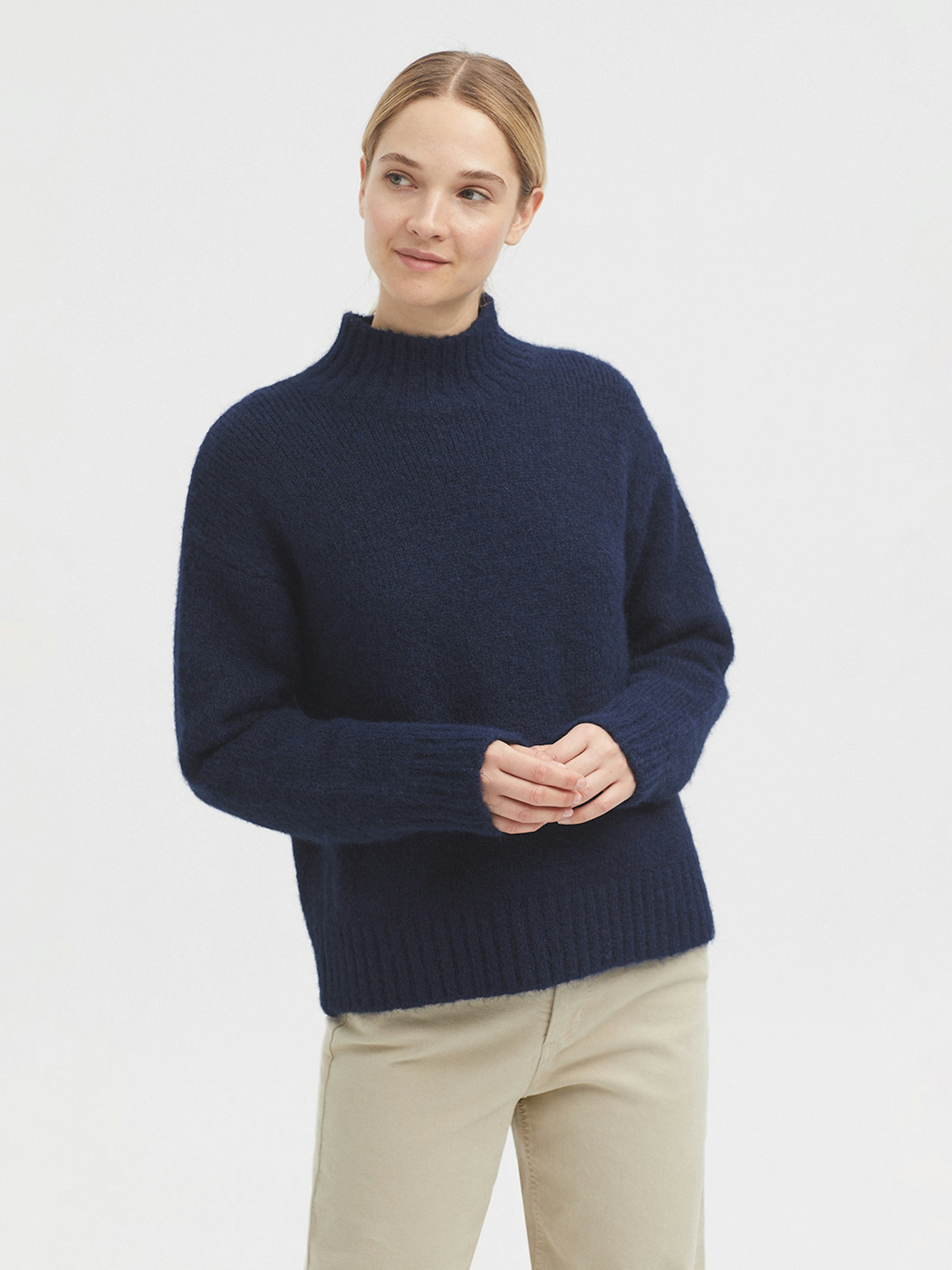 Chunky roll neck jumper