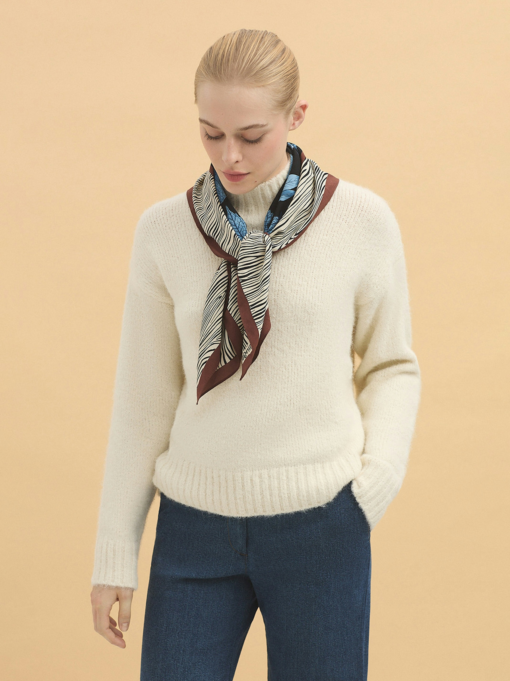 Chunky roll neck jumper