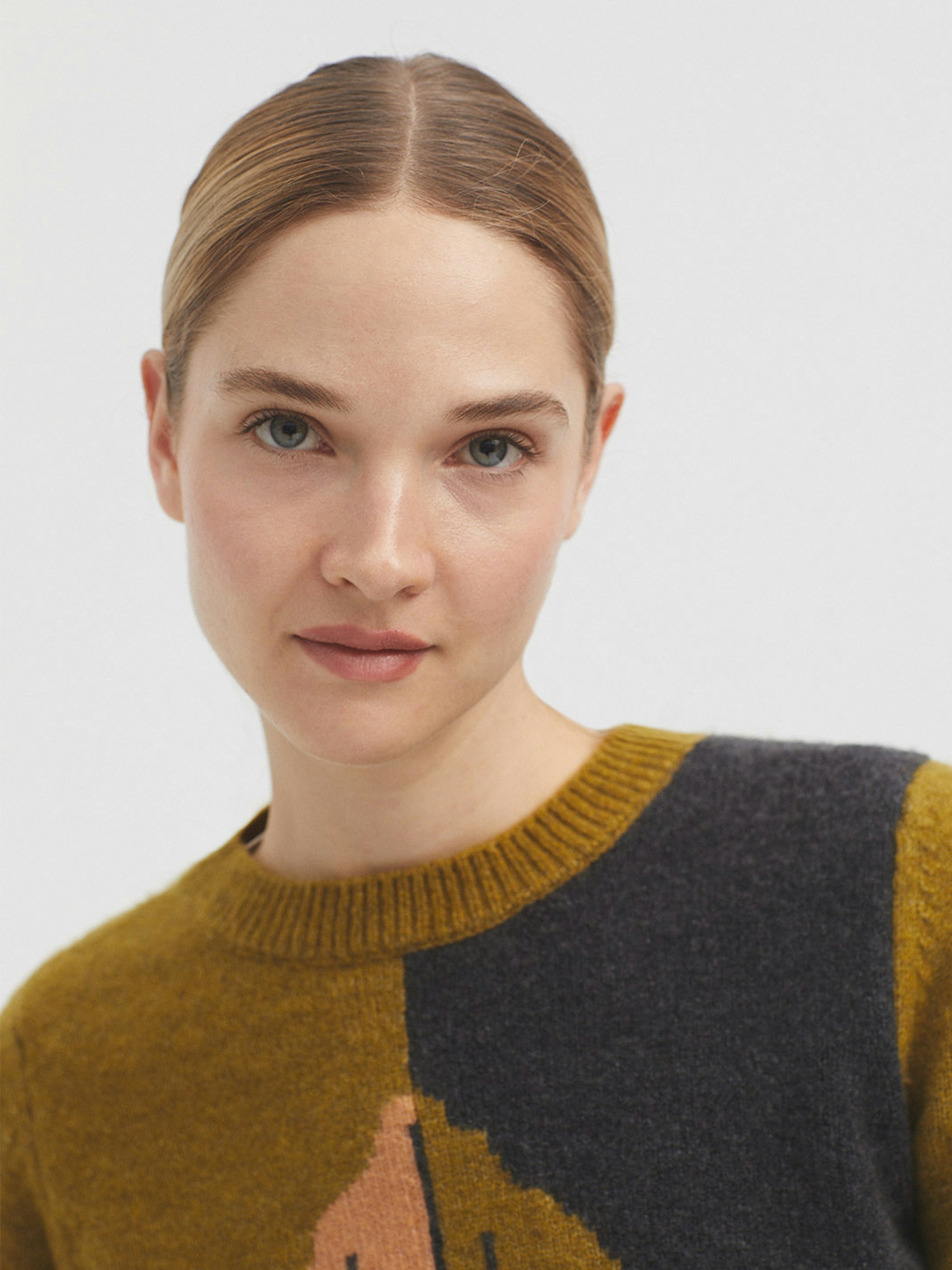 Leaf intarsia jumper 1