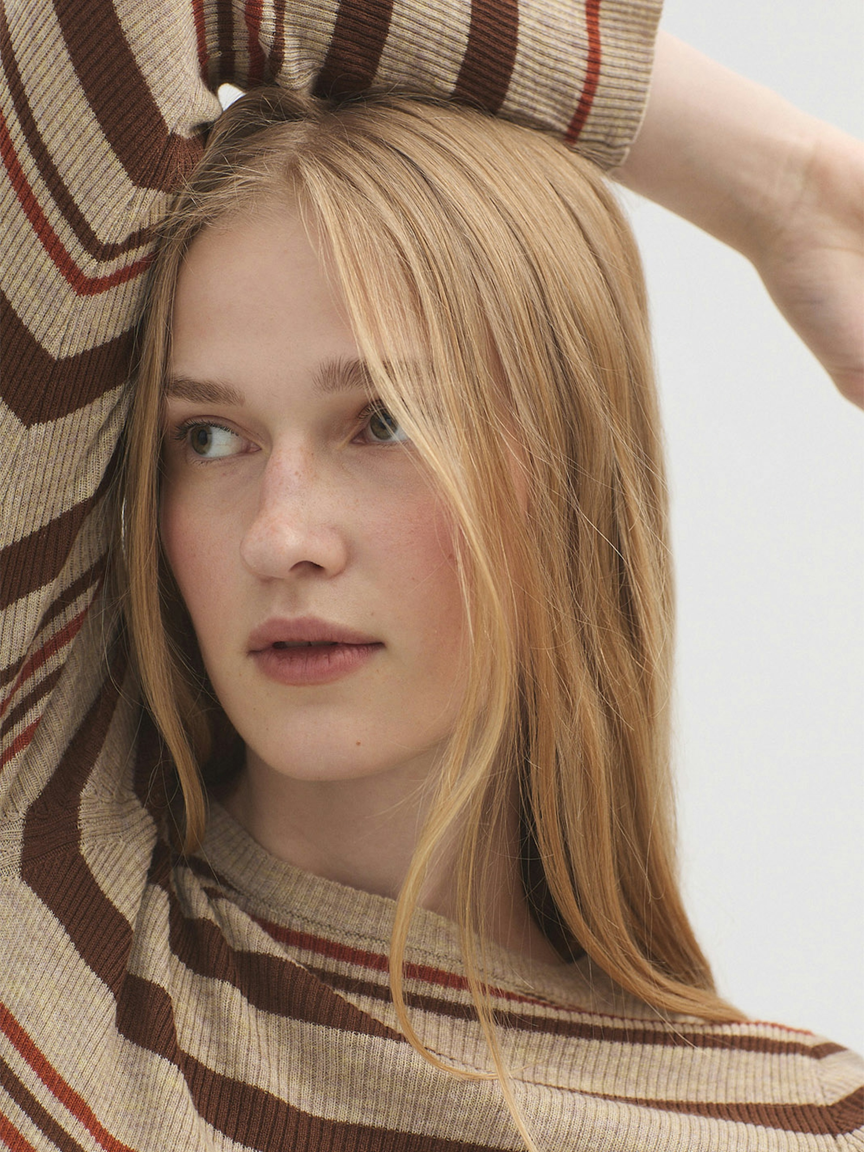 Multi striped ribbed jumper