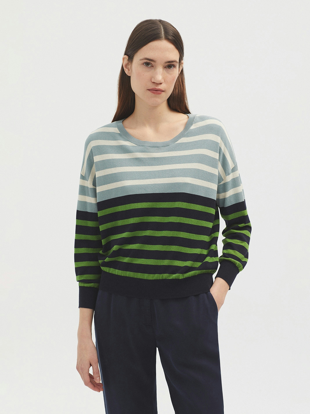 Oversized striped jumper