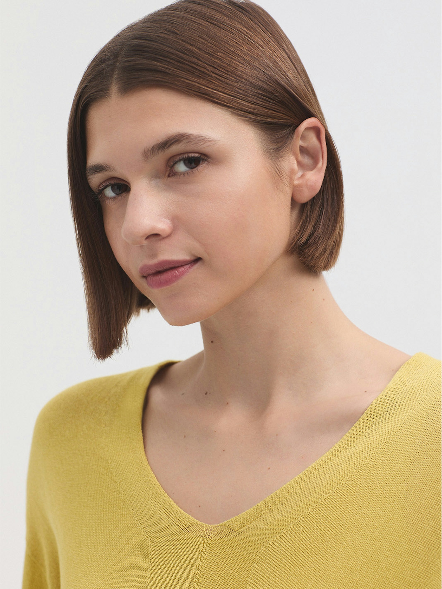 Pull col en V maille