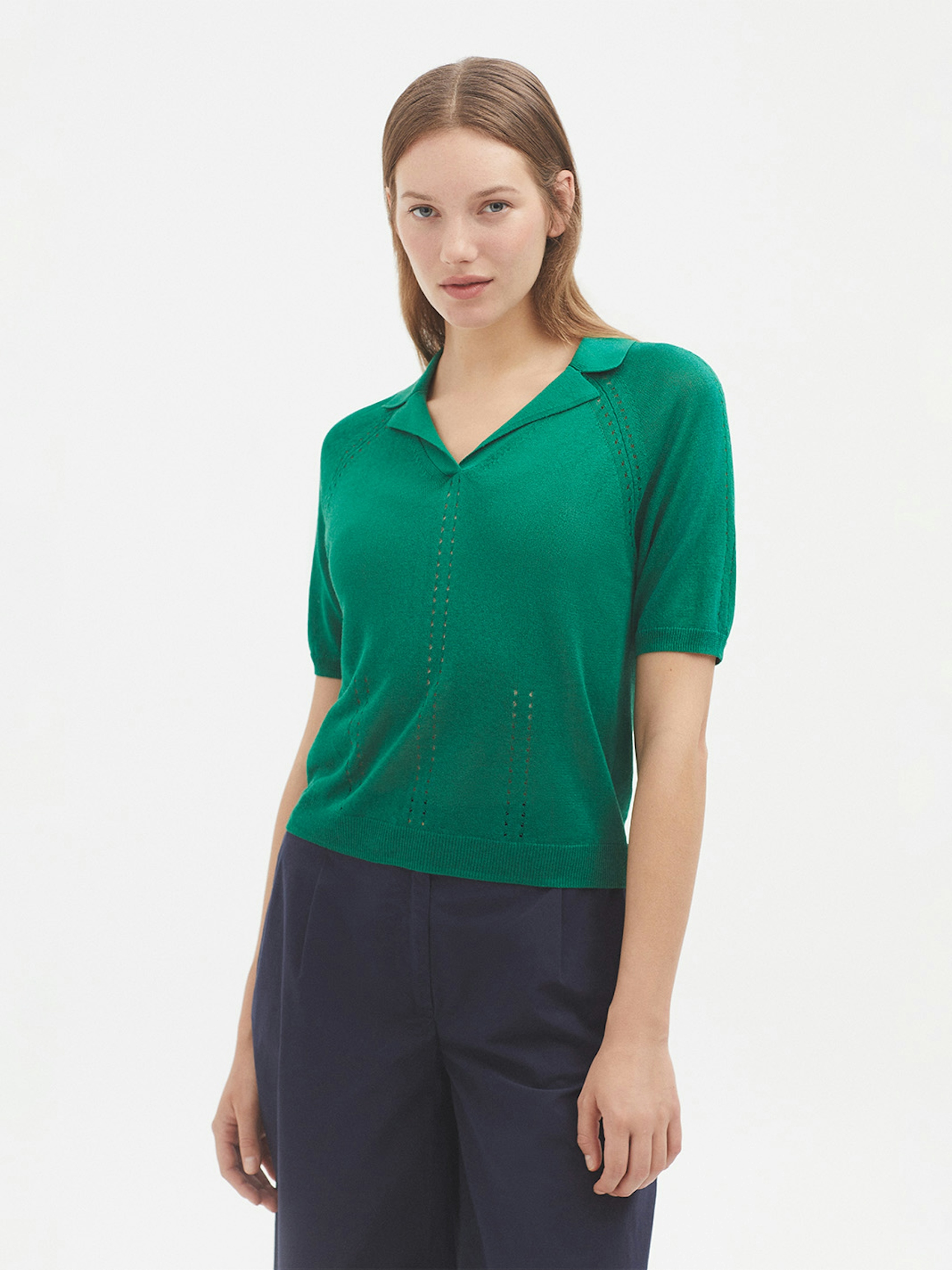 Short sleeve polo jumper