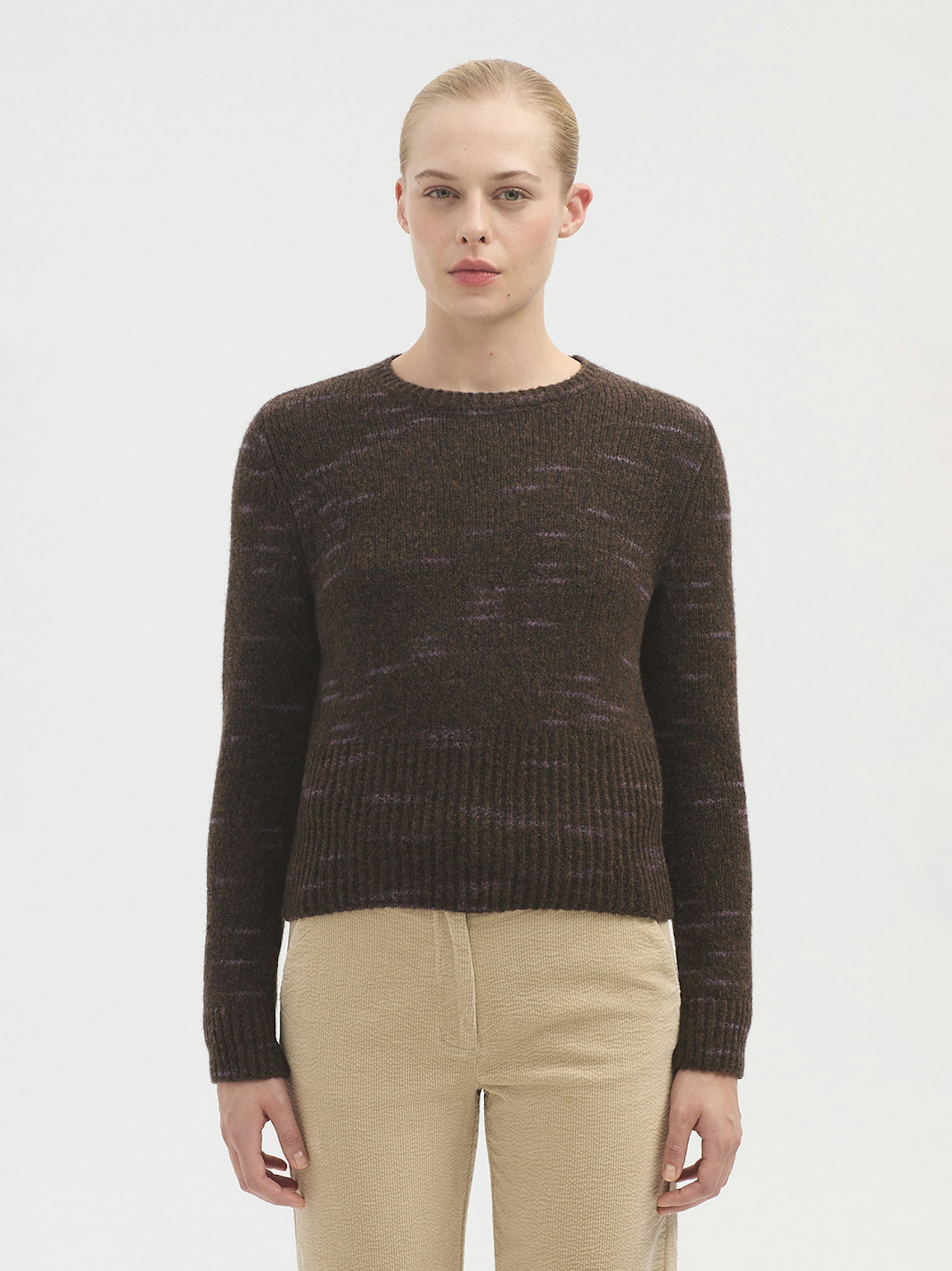 Two tone knitted jumper