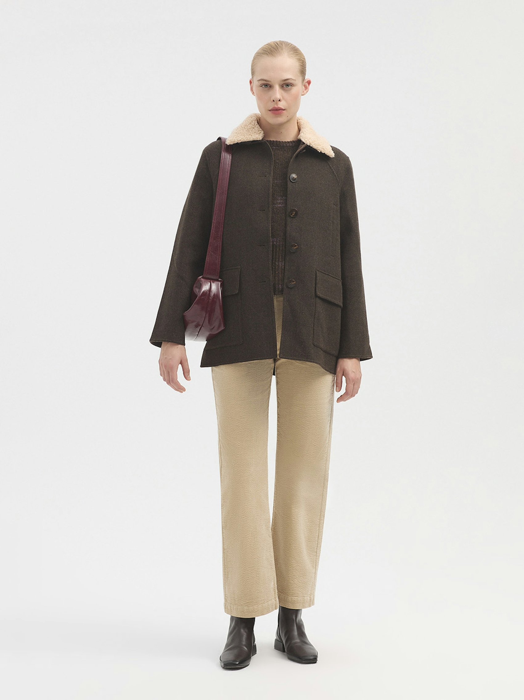 Two tone knitted jumper