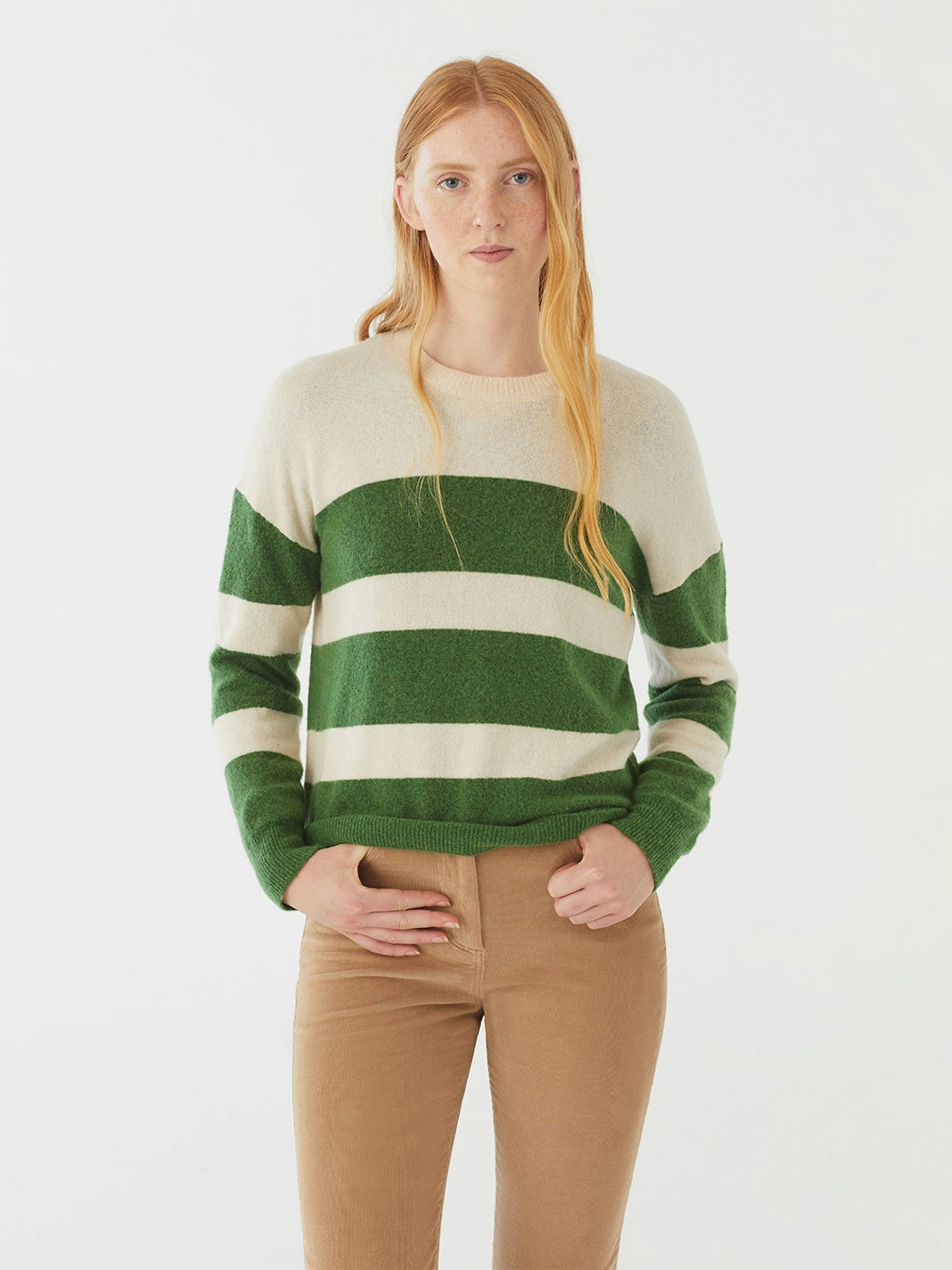 Two-color striped sweater