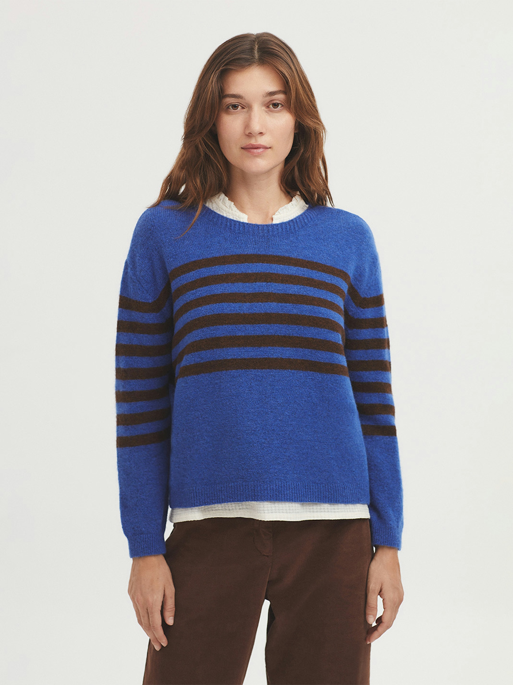 Two-tone striped jumper