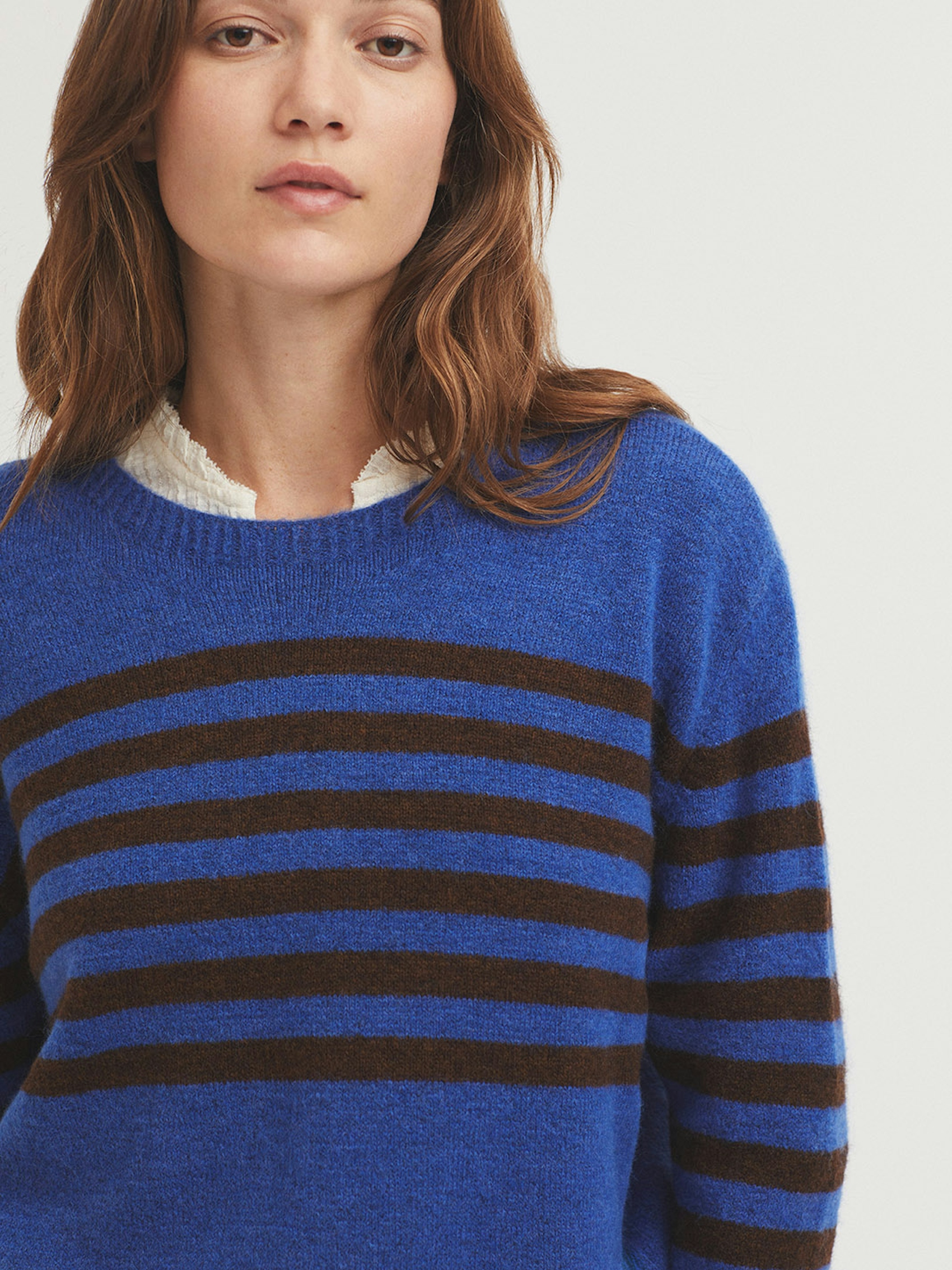 Two-tone striped jumper